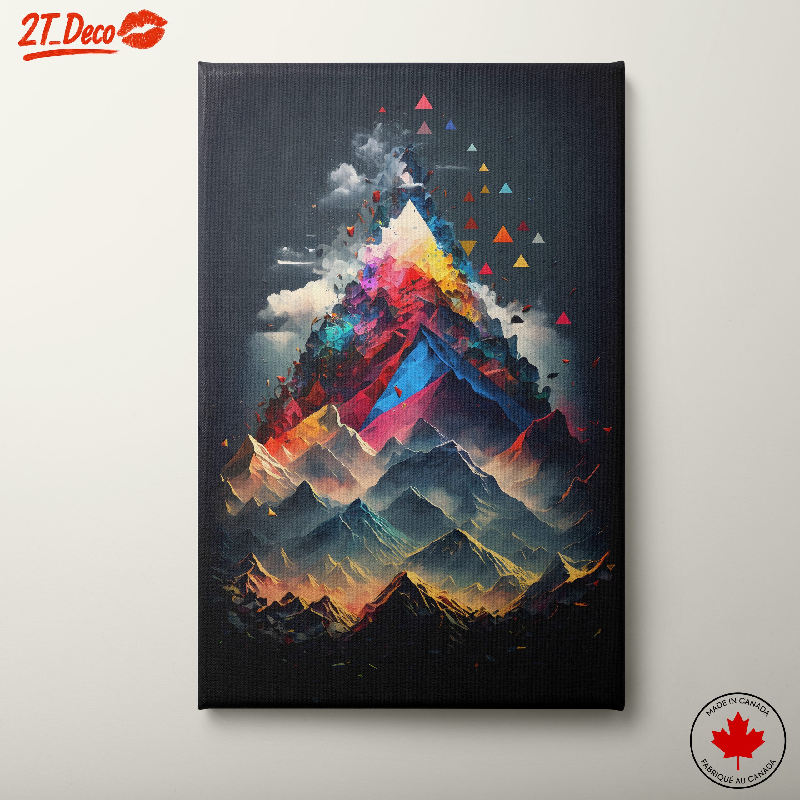 Vibrant Dynamic Mountain Landscape Art