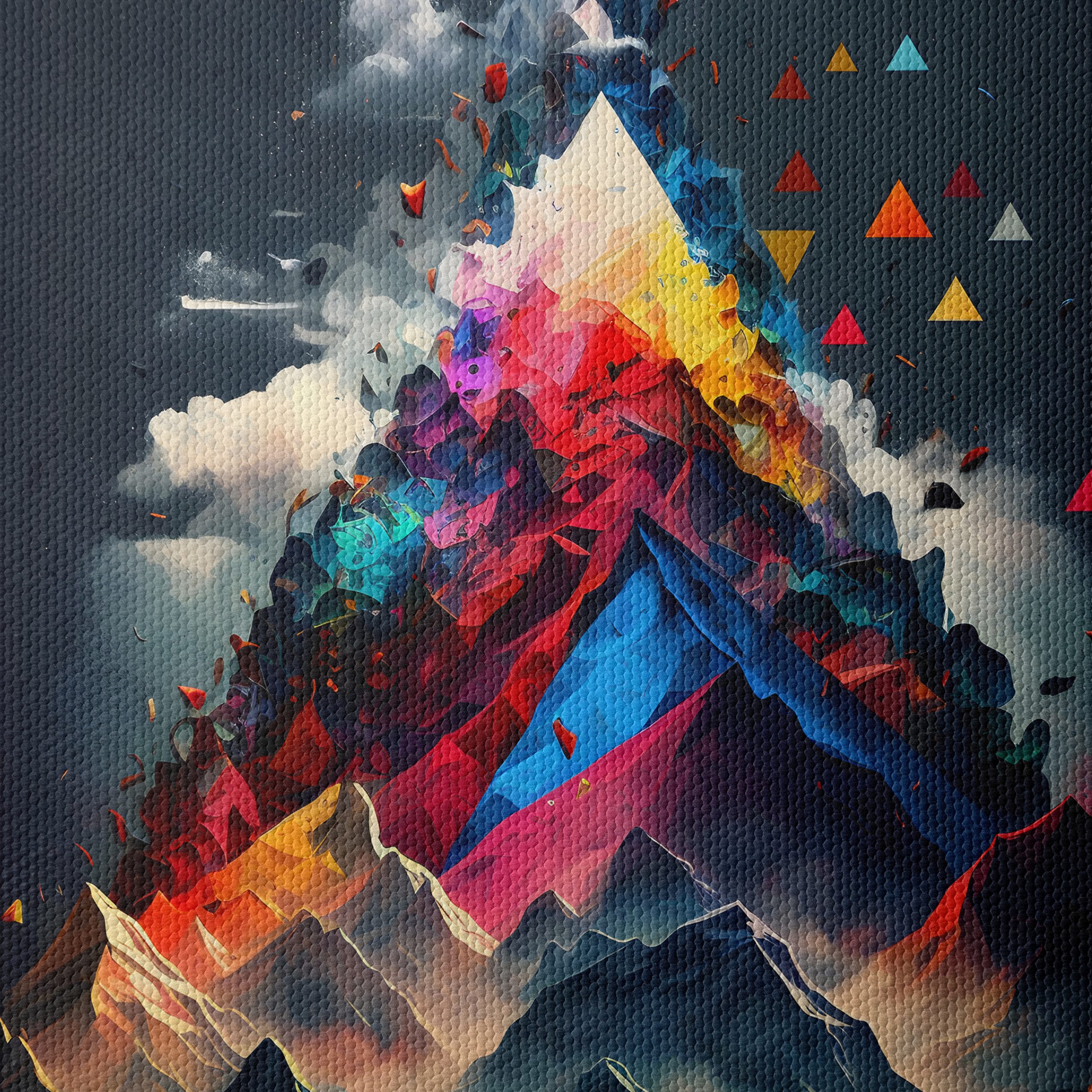 Vibrant Dynamic Mountain Landscape Art - Image 4