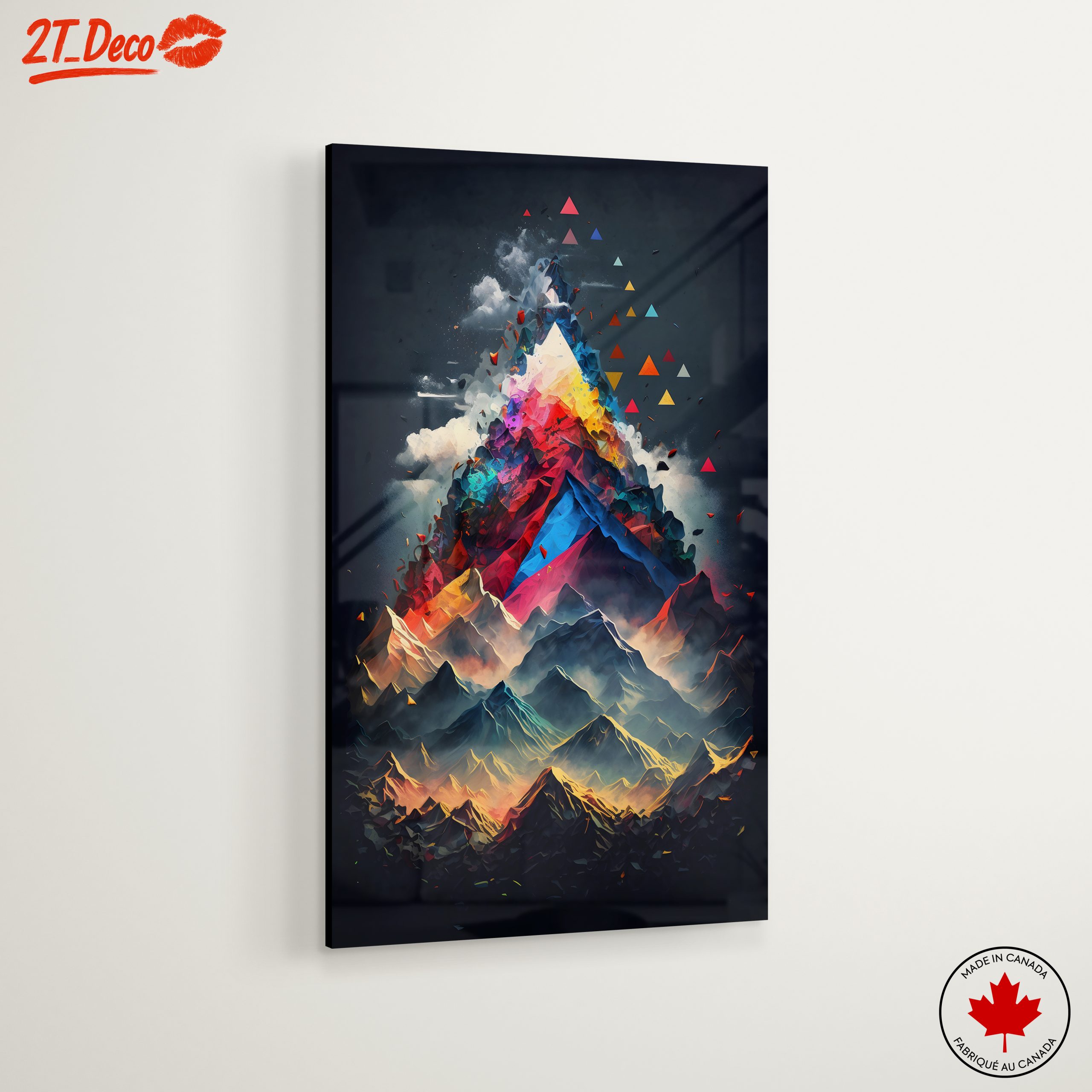 Vibrant Dynamic Mountain Landscape Art - Image 6