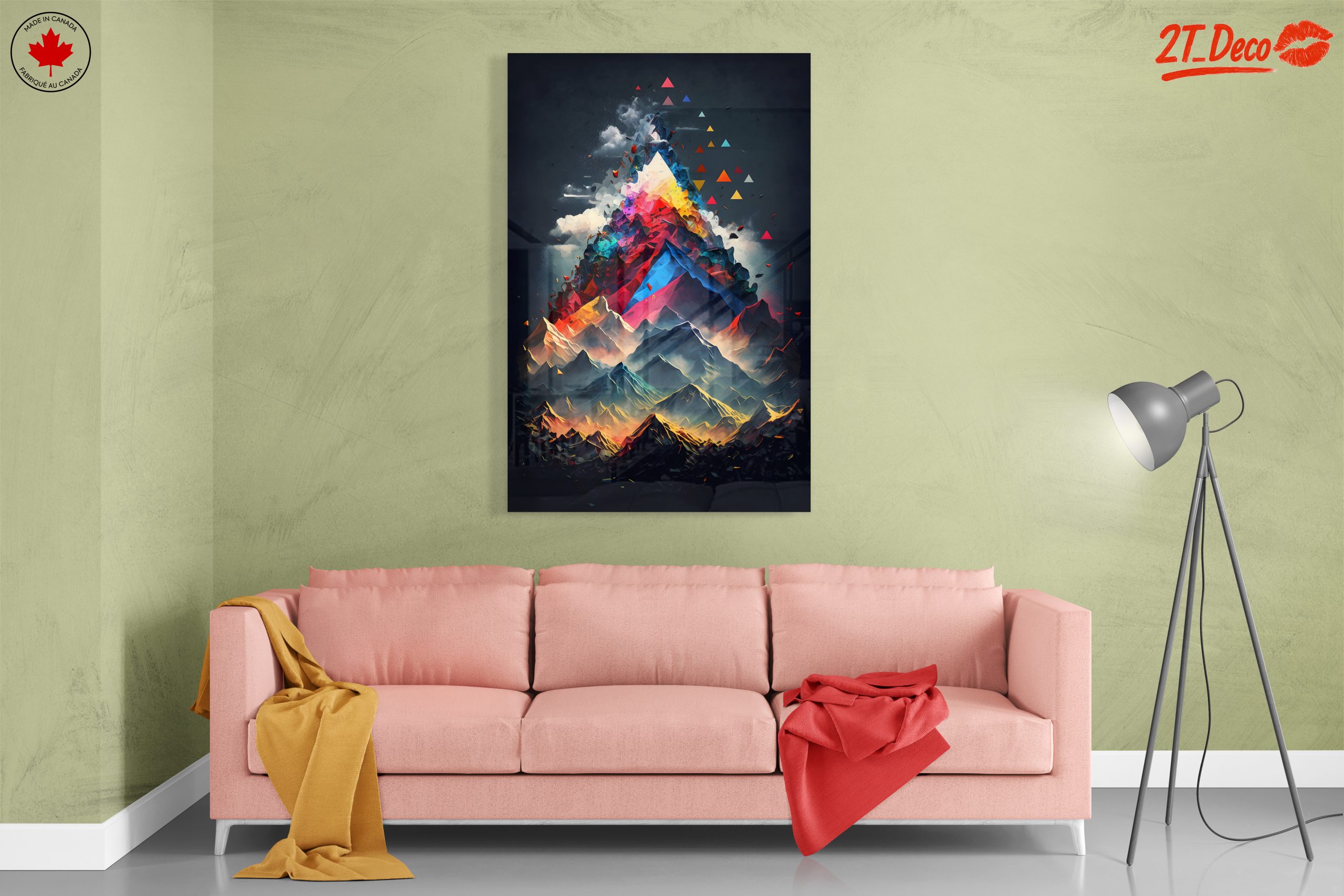 Vibrant Dynamic Mountain Landscape Art - Image 7