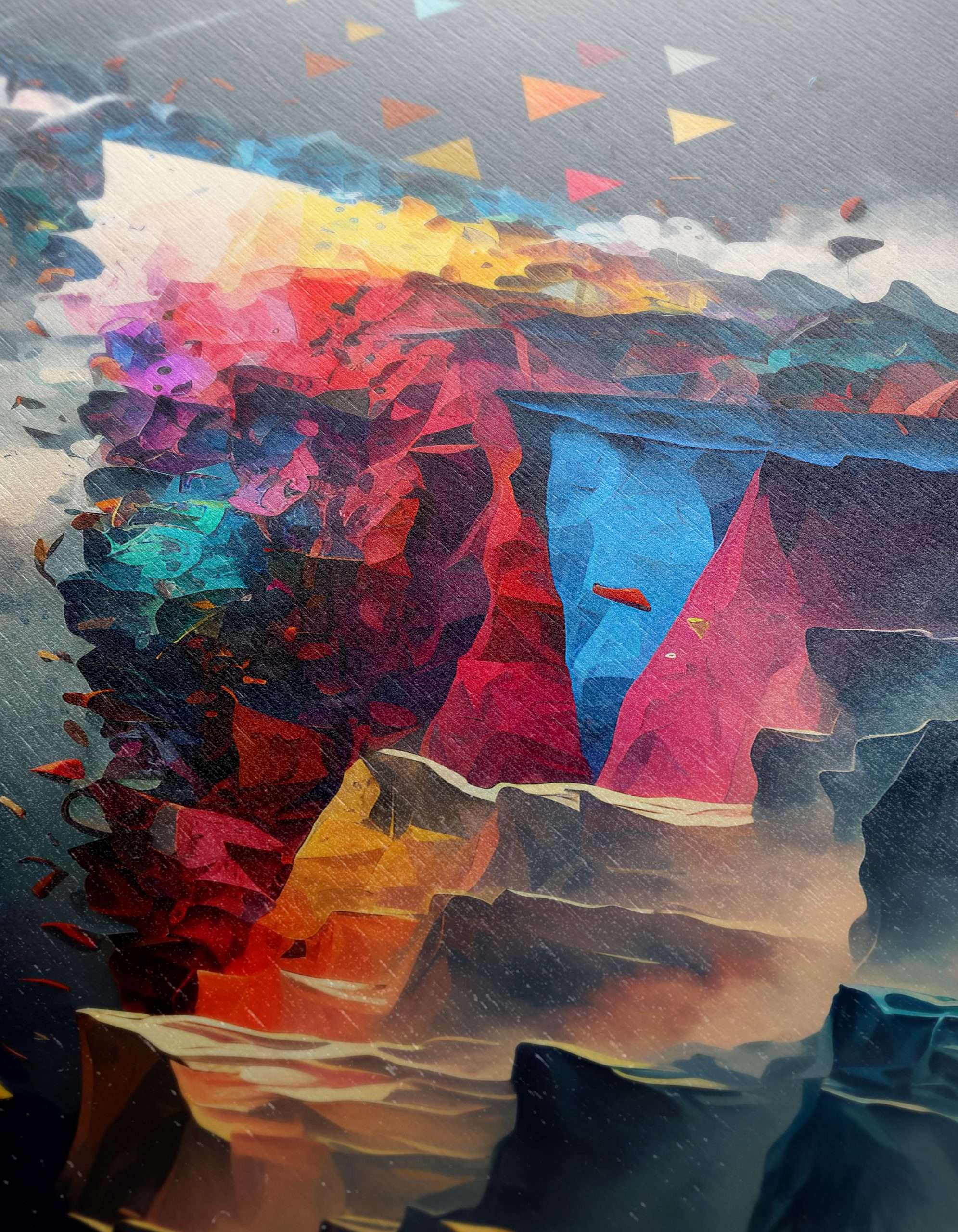 Vibrant Dynamic Mountain Landscape Art - Image 12
