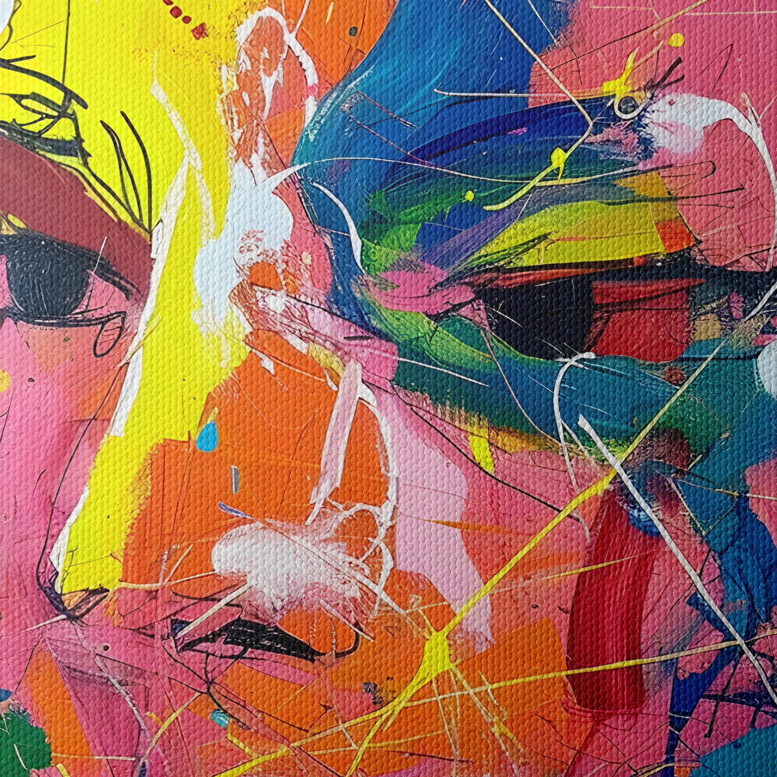Vibrant Contemporary Portrait with Abstract Colors - Image 4