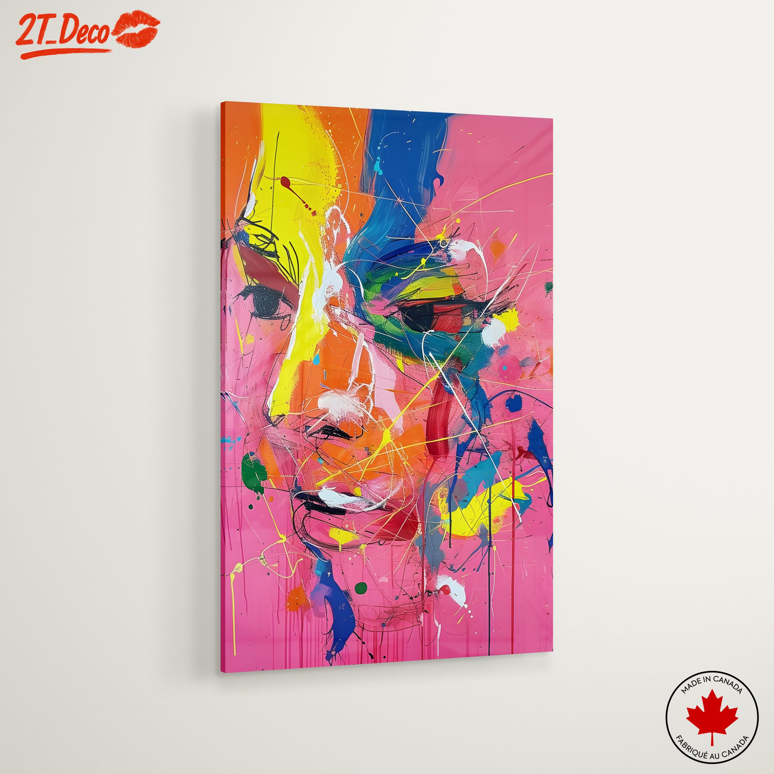 Vibrant Contemporary Portrait with Abstract Colors - Image 6