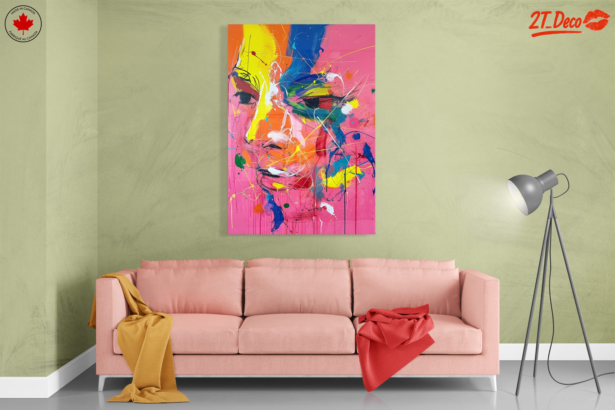 Vibrant Contemporary Portrait with Abstract Colors - Image 7