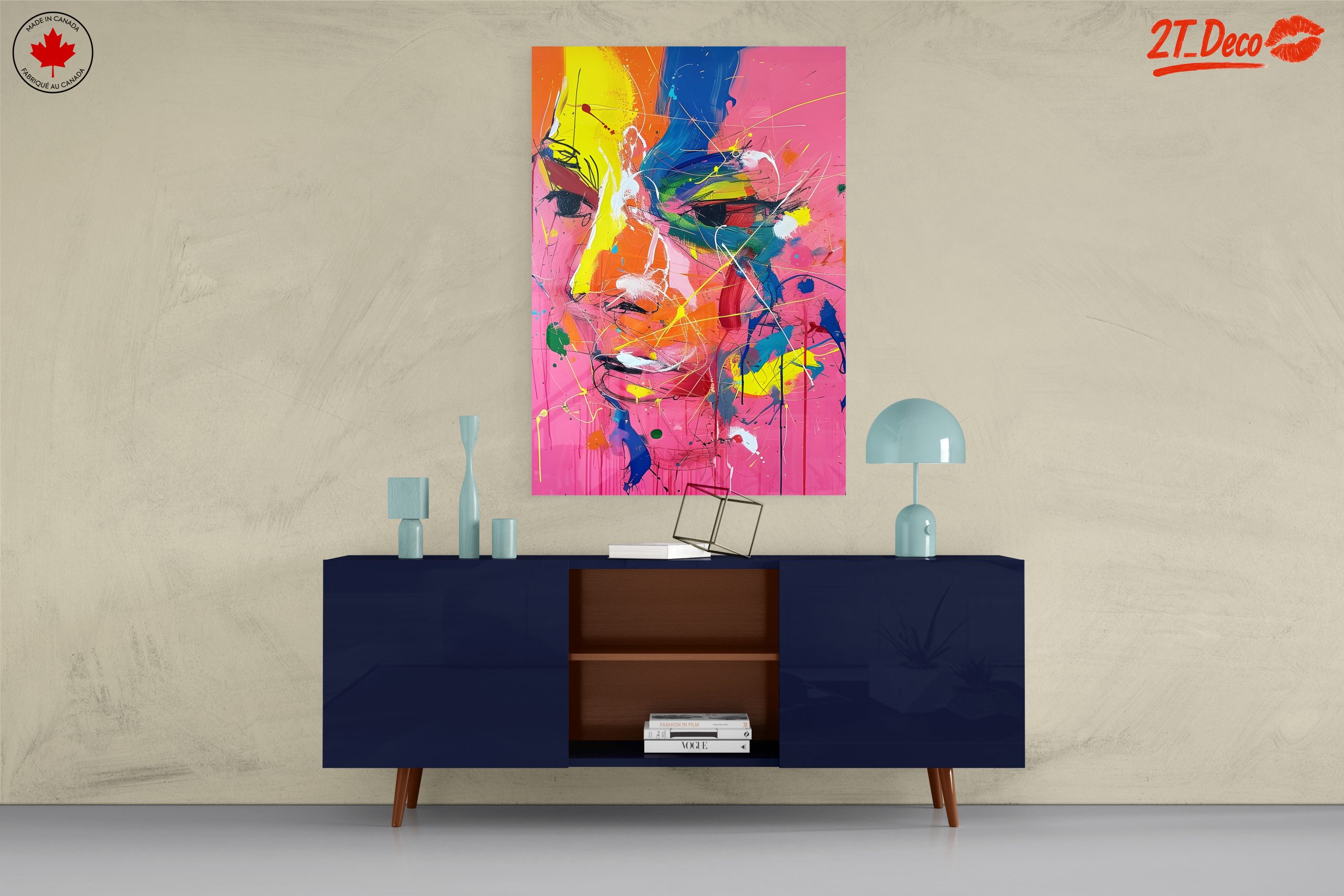Vibrant Contemporary Portrait with Abstract Colors - Image 8