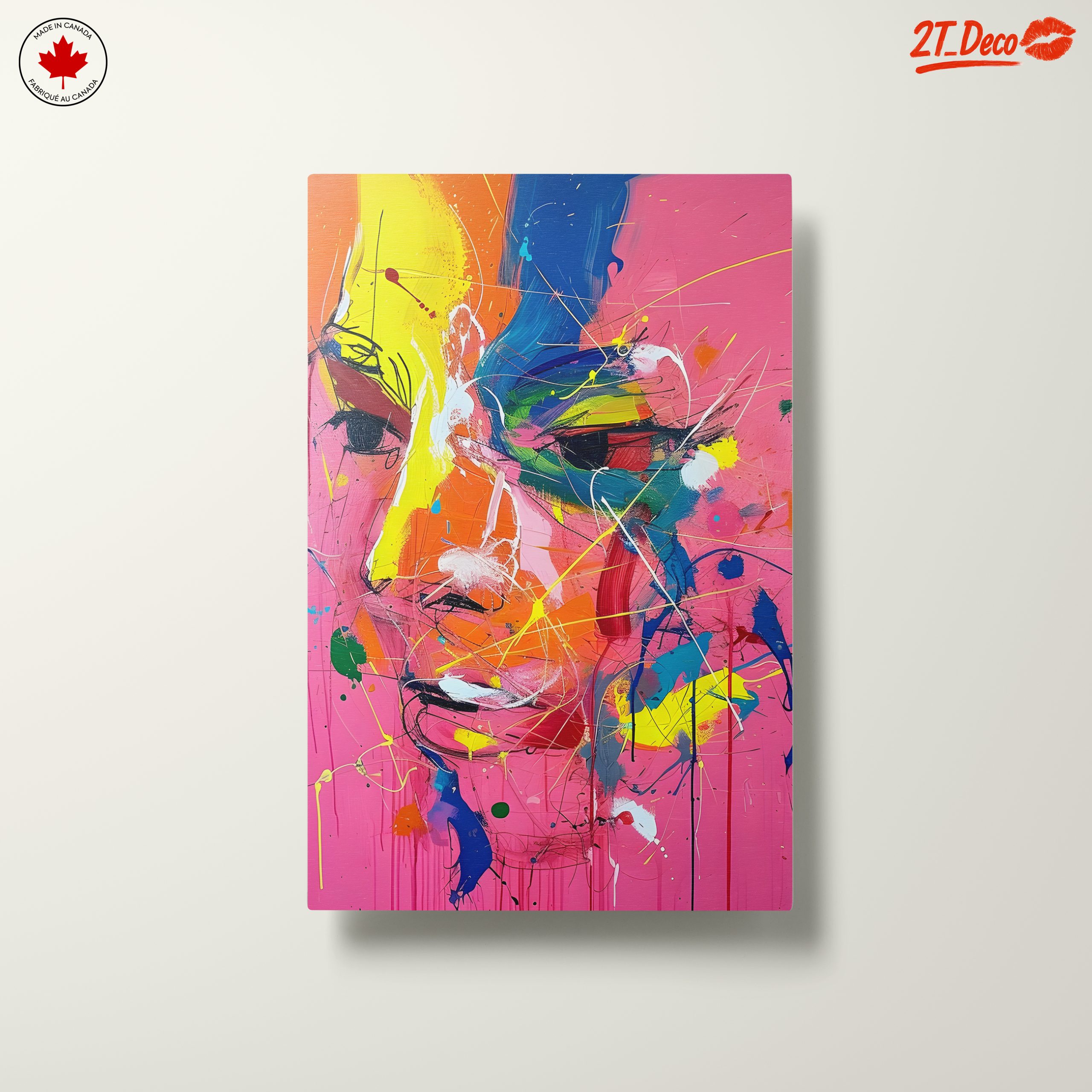 Vibrant Contemporary Portrait with Abstract Colors - Image 10