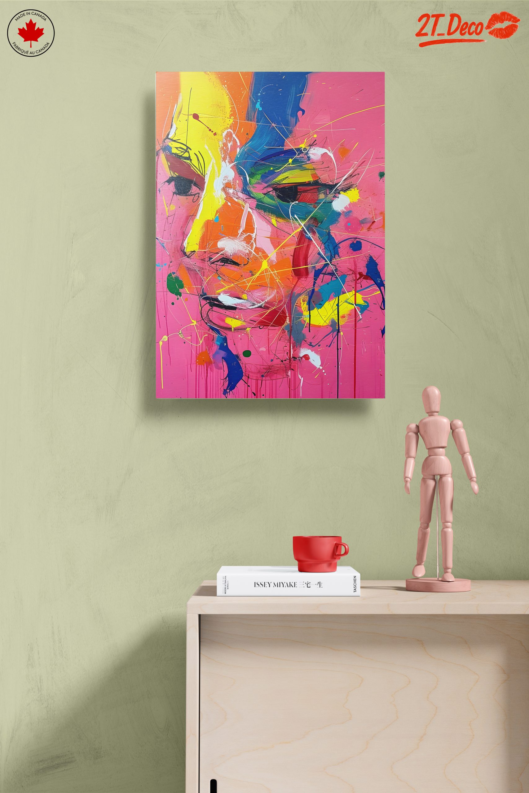 Vibrant Contemporary Portrait with Abstract Colors - Image 14