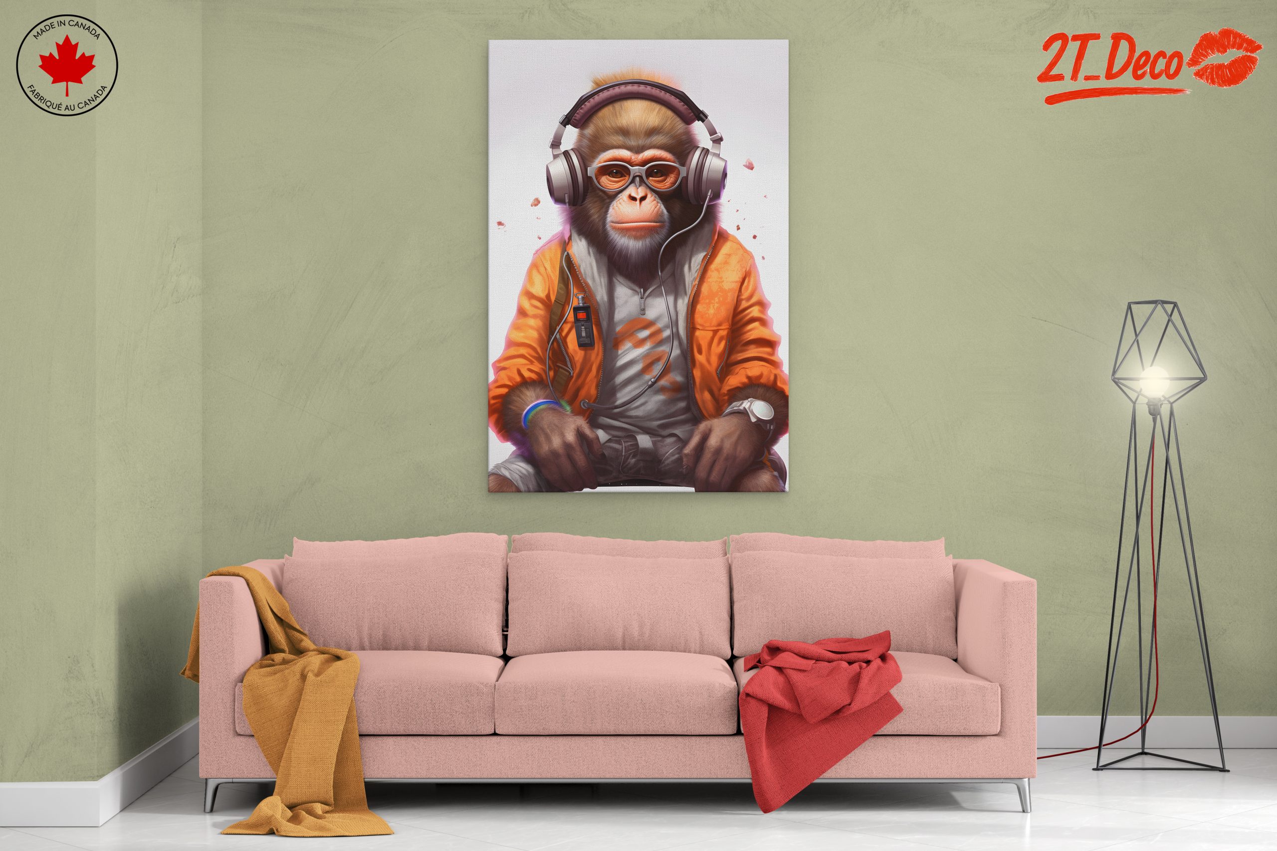 Cool Monkey Character with Headphones - Image 2
