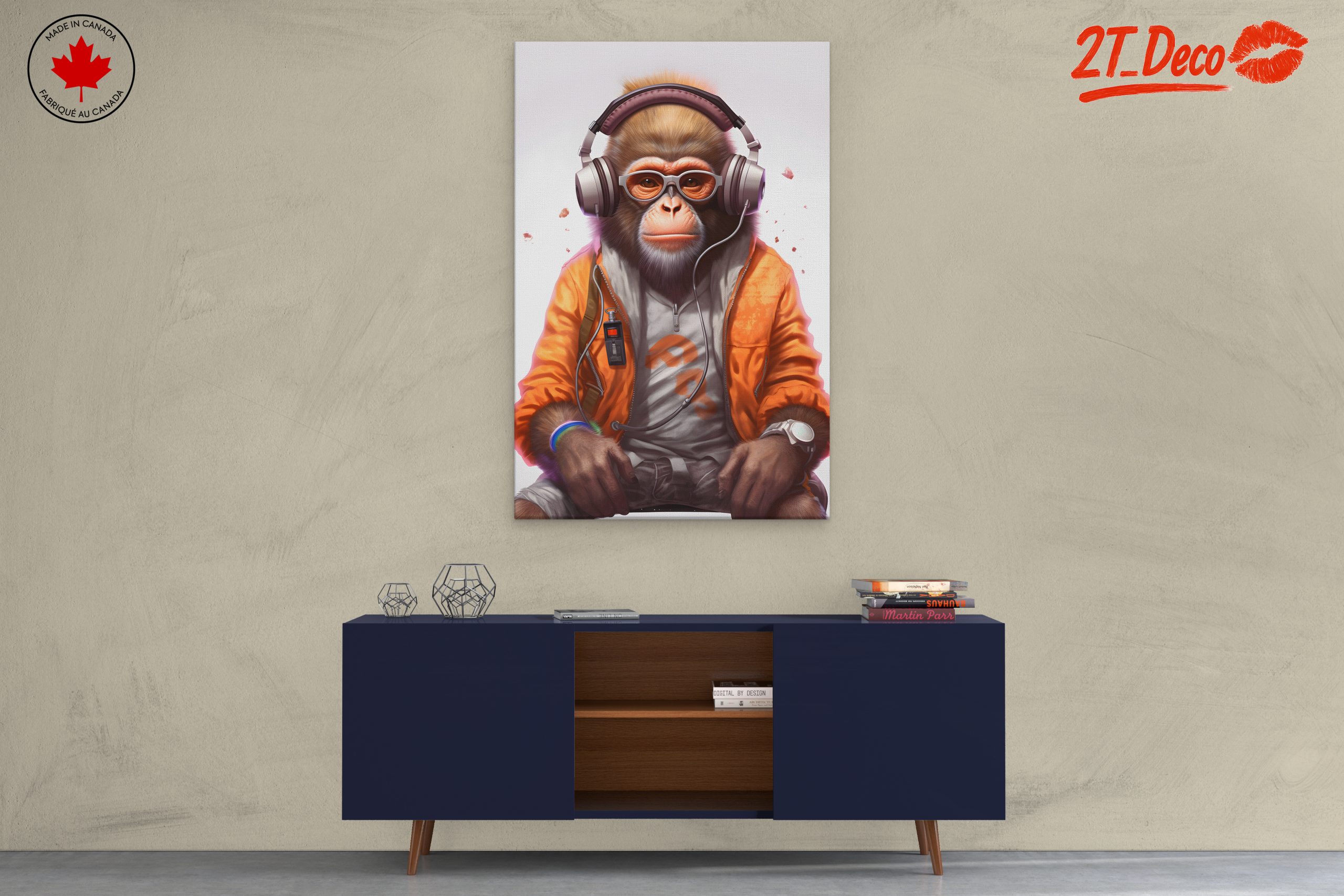 Cool Monkey Character with Headphones - Image 3