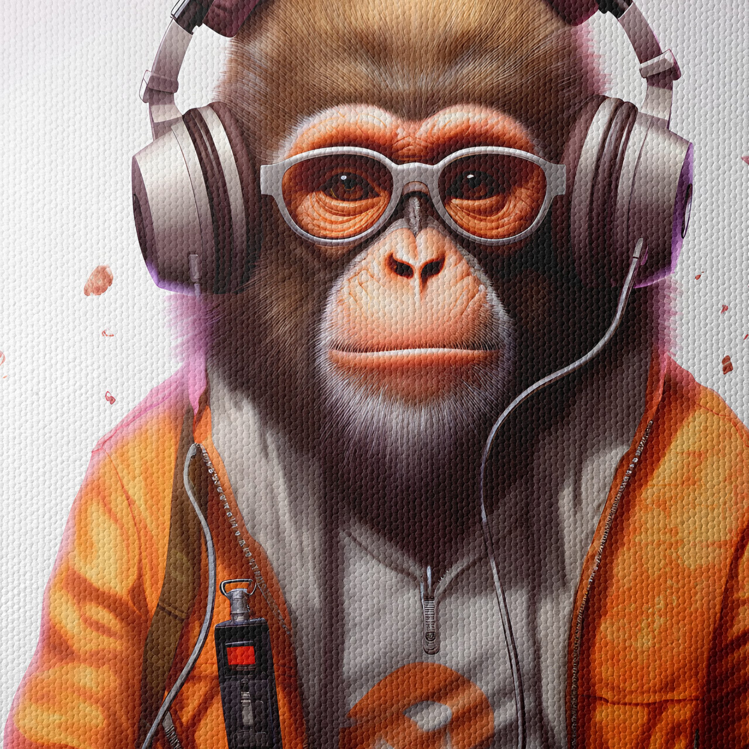 Cool Monkey Character with Headphones - Image 4