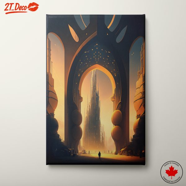 Futuristic Cityscape with Towering Structures 2
