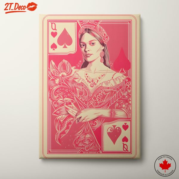 Stylized Queen Playing Card Art
