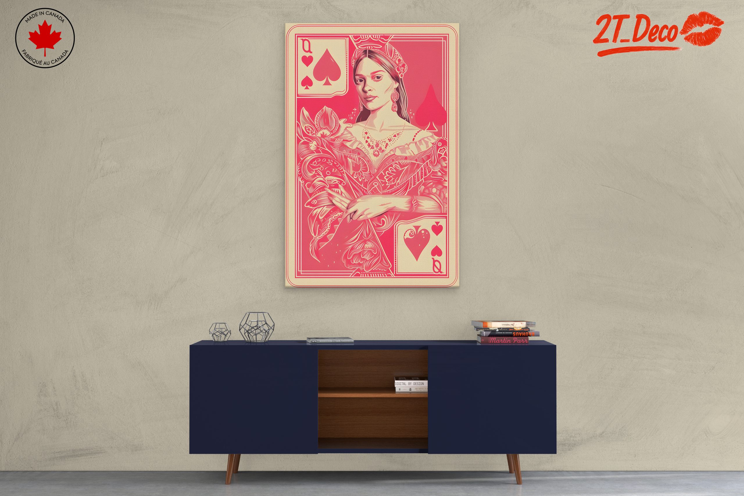 Stylized Queen Playing Card Art - Image 3