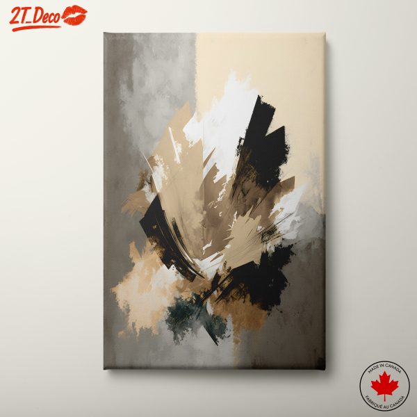 Dynamic Abstract Composition in Neutral Tones