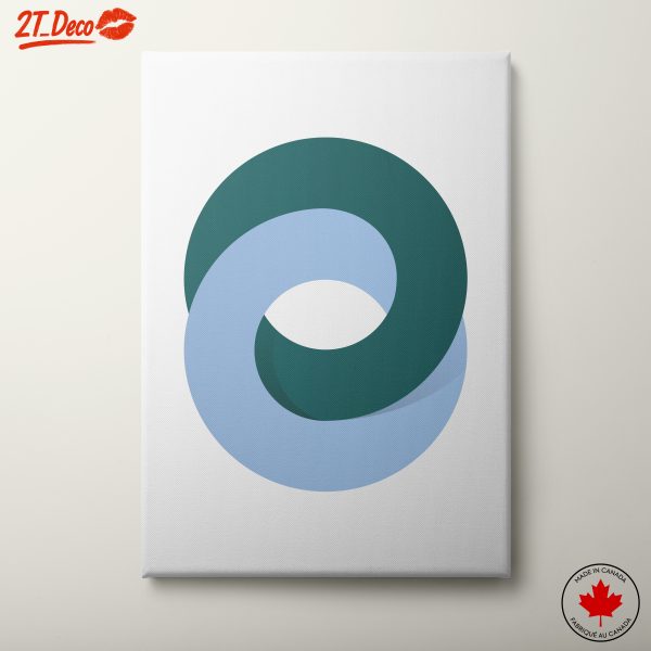 Geometric Abstract Artwork in Cool Tones