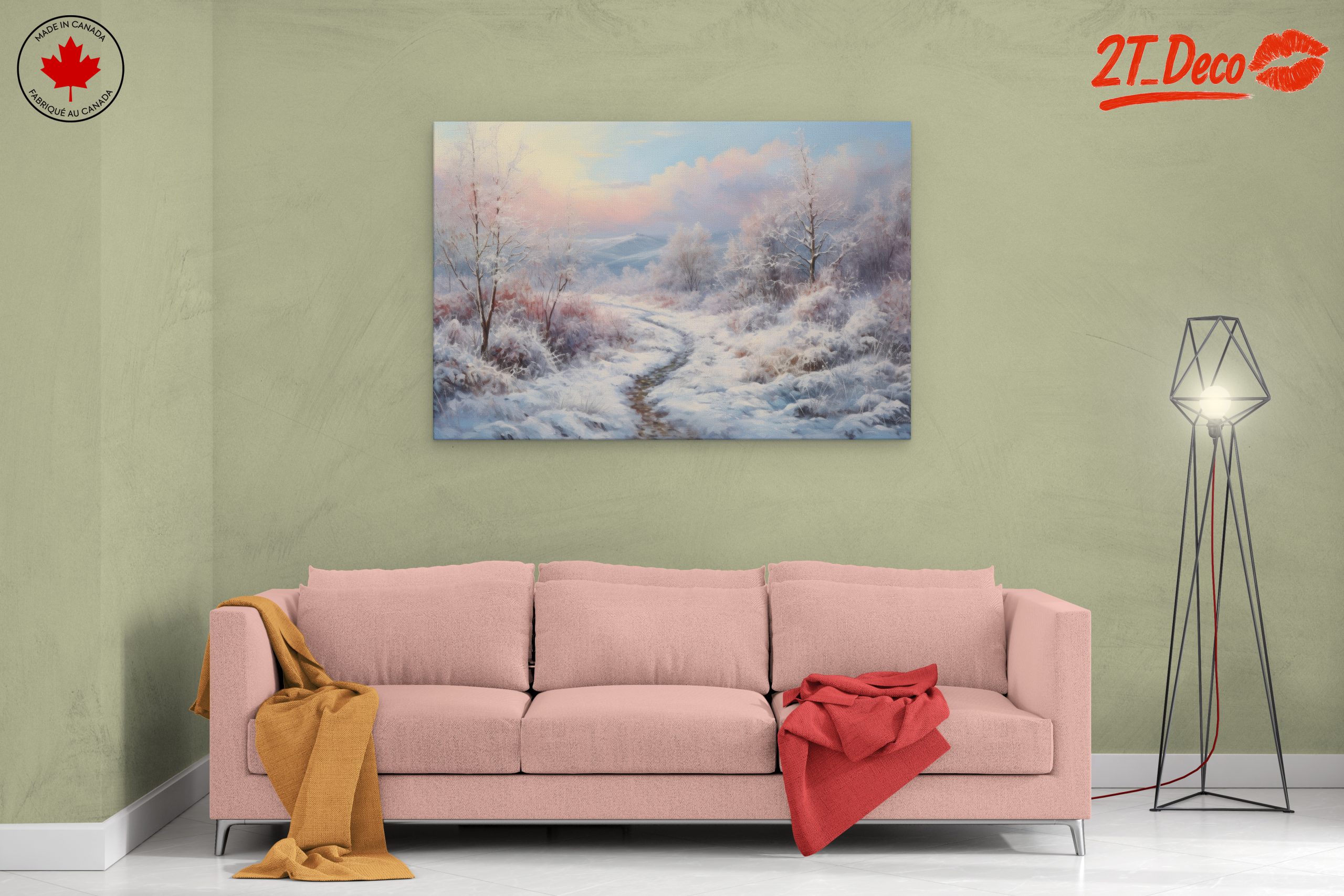 Serene Winter Landscape with Snowy Trails - Image 2