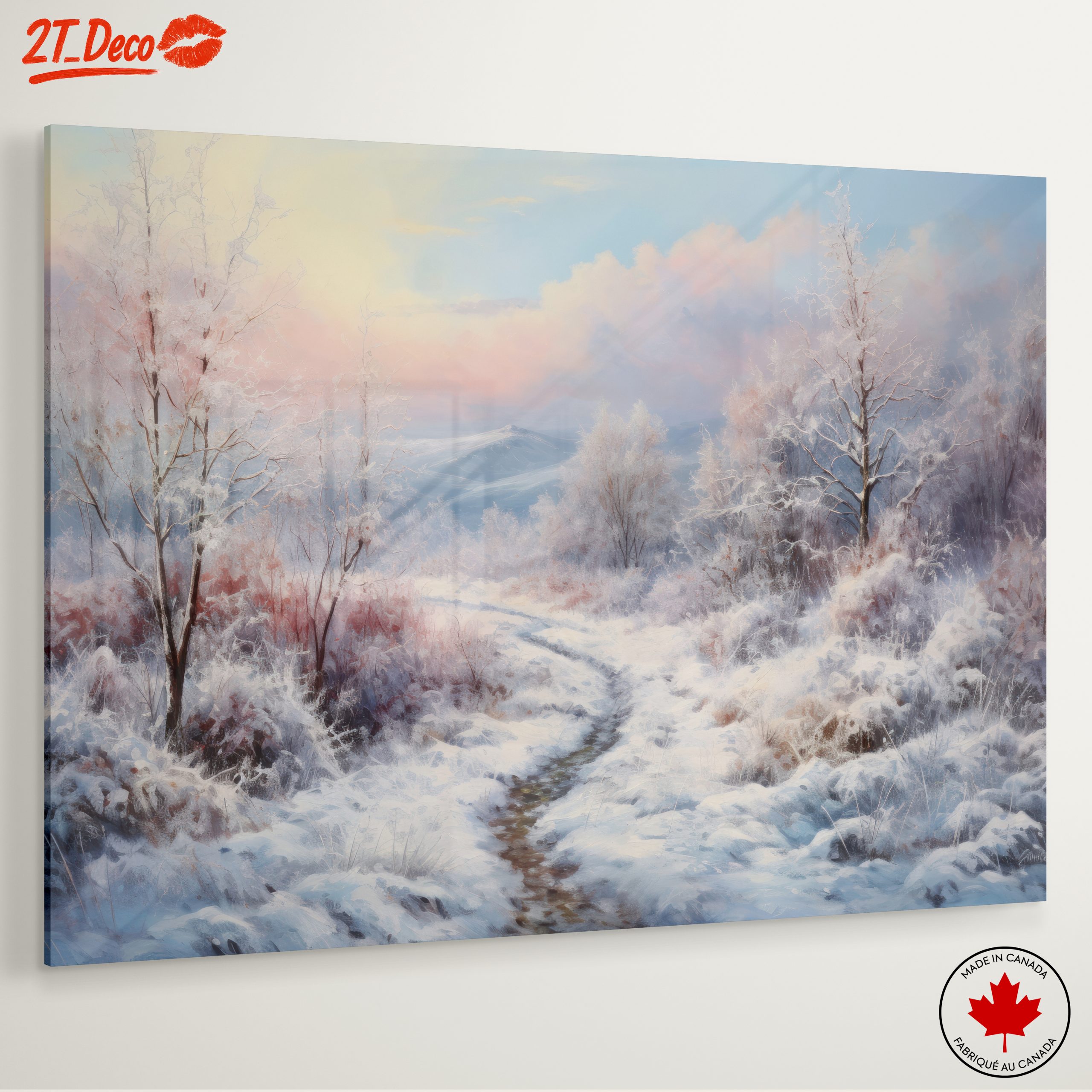 Serene Winter Landscape with Snowy Trails - Image 6