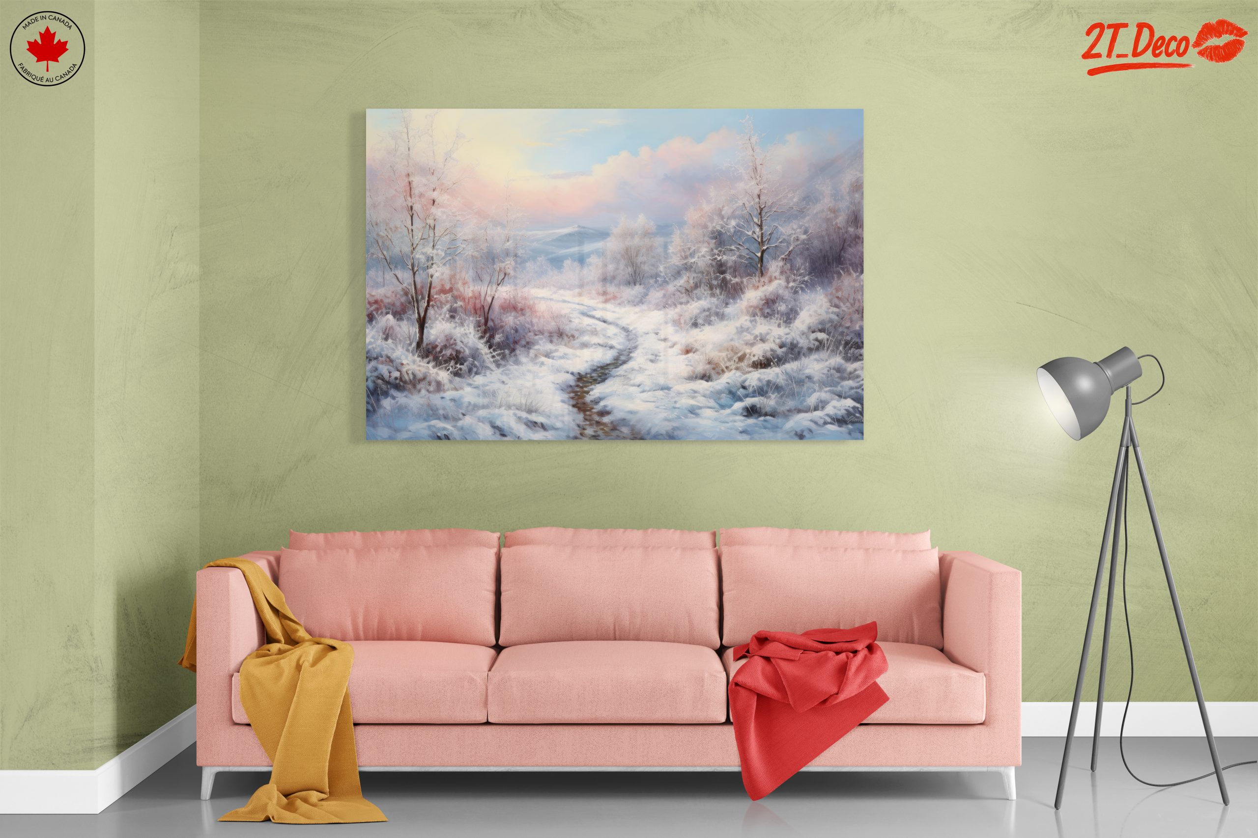 Serene Winter Landscape with Snowy Trails - Image 7