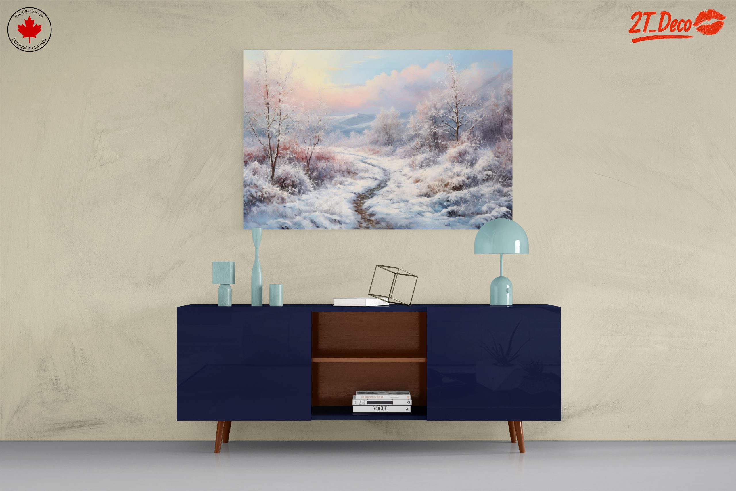 Serene Winter Landscape with Snowy Trails - Image 8
