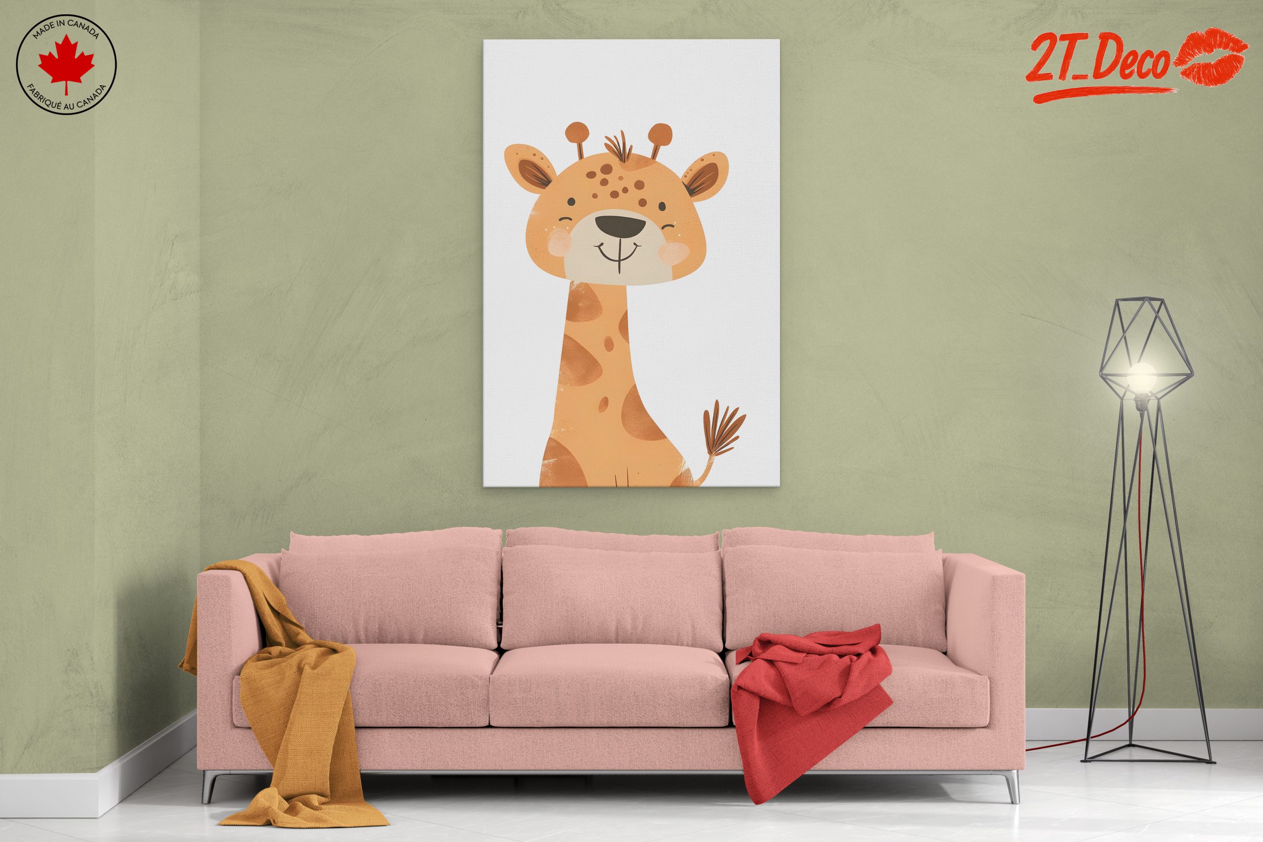 Whimsical Giraffe Artwork for Kids - Image 2