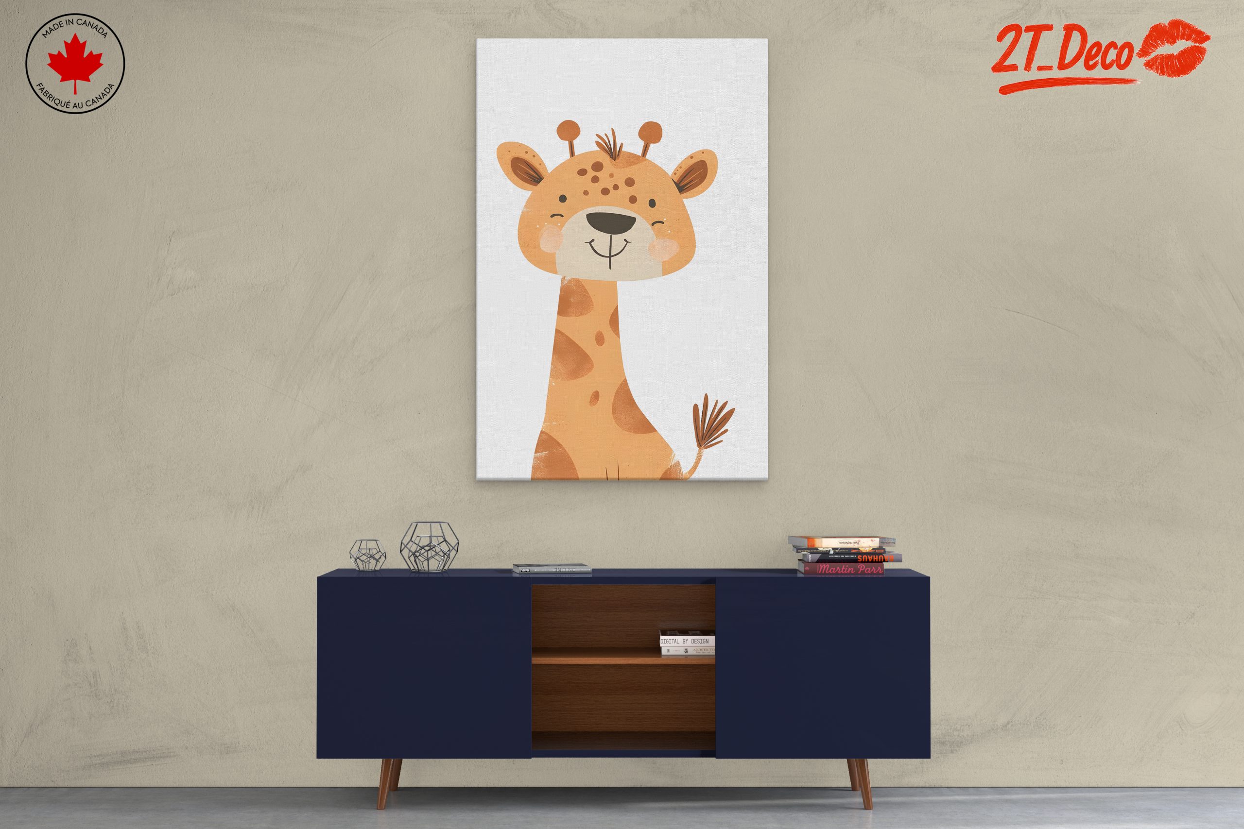 Whimsical Giraffe Artwork for Kids - Image 3