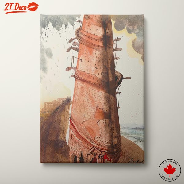 Stylized Tower Landscape Artwork