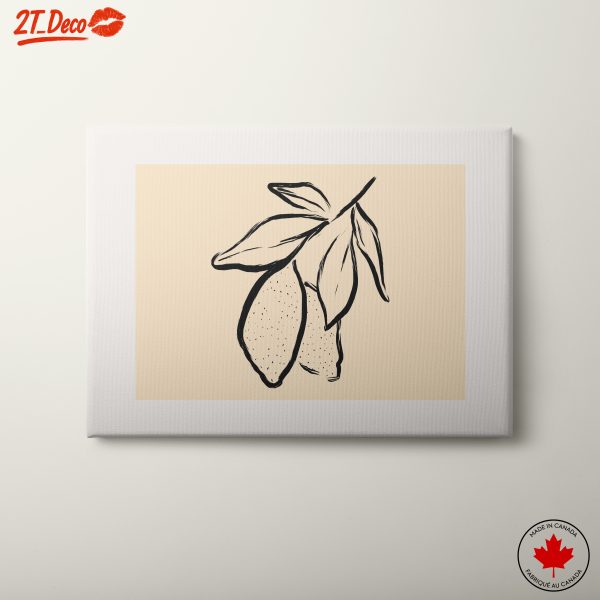 Stylized Lemon Botanical Art