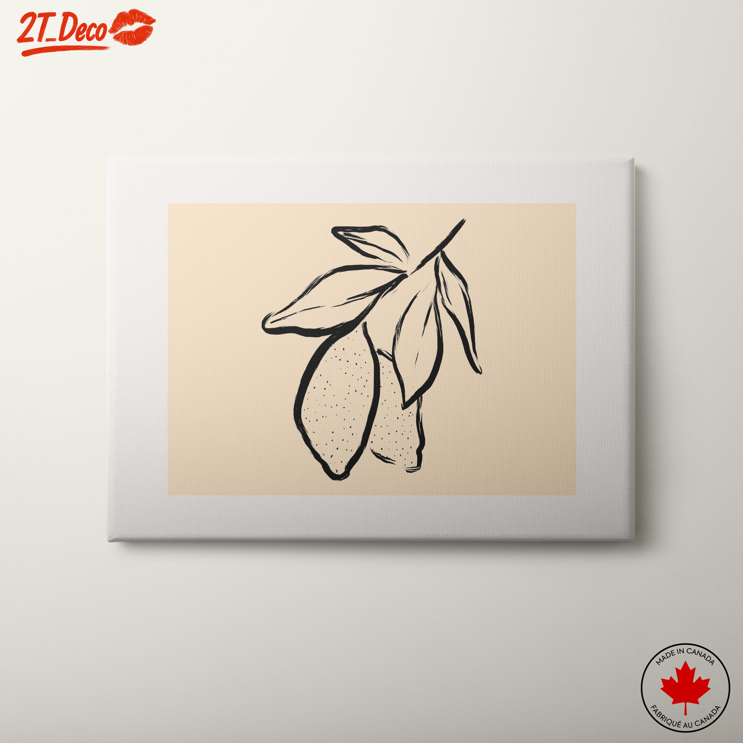 Stylized Lemon Botanical Art