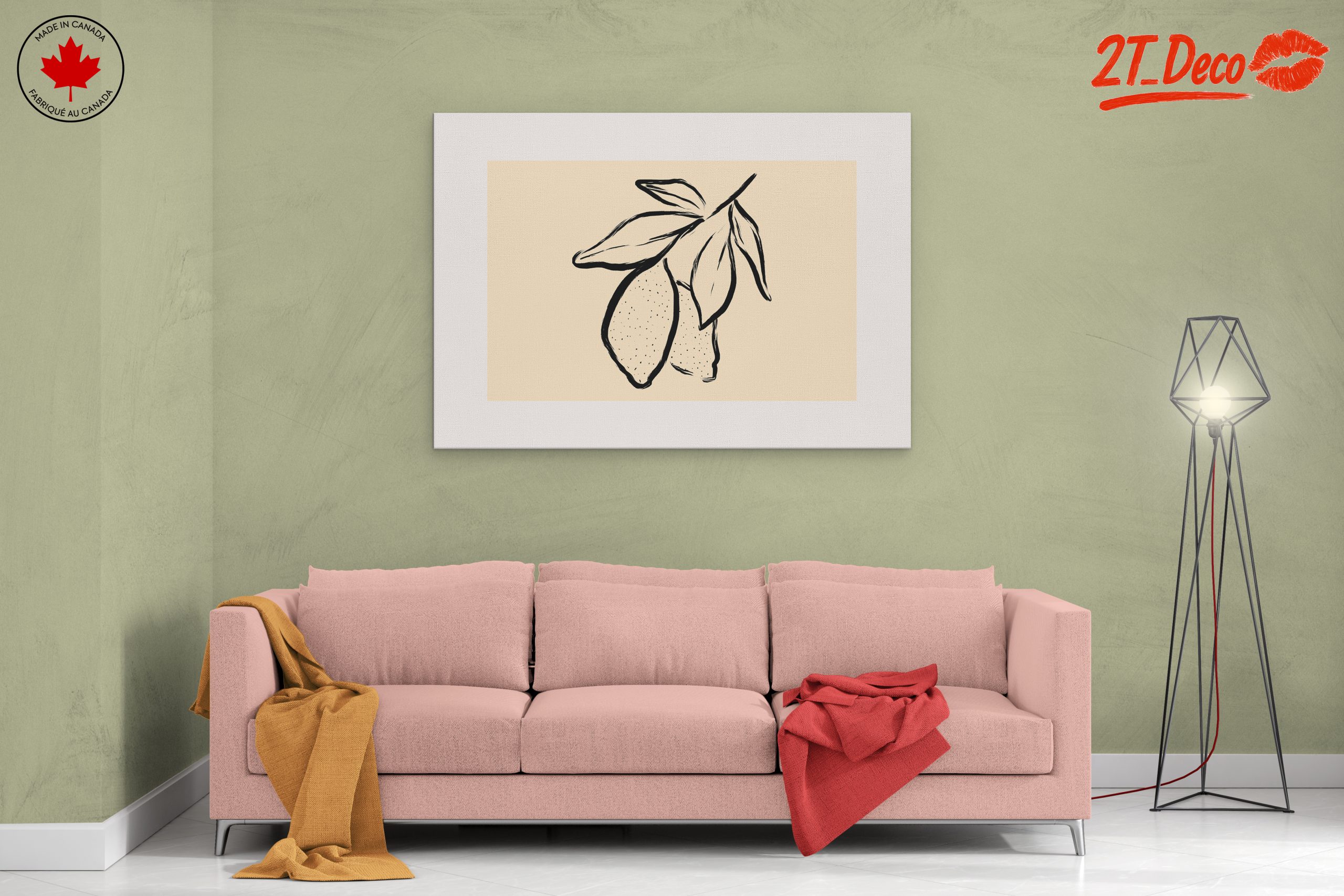 Stylized Lemon Botanical Art - Image 2
