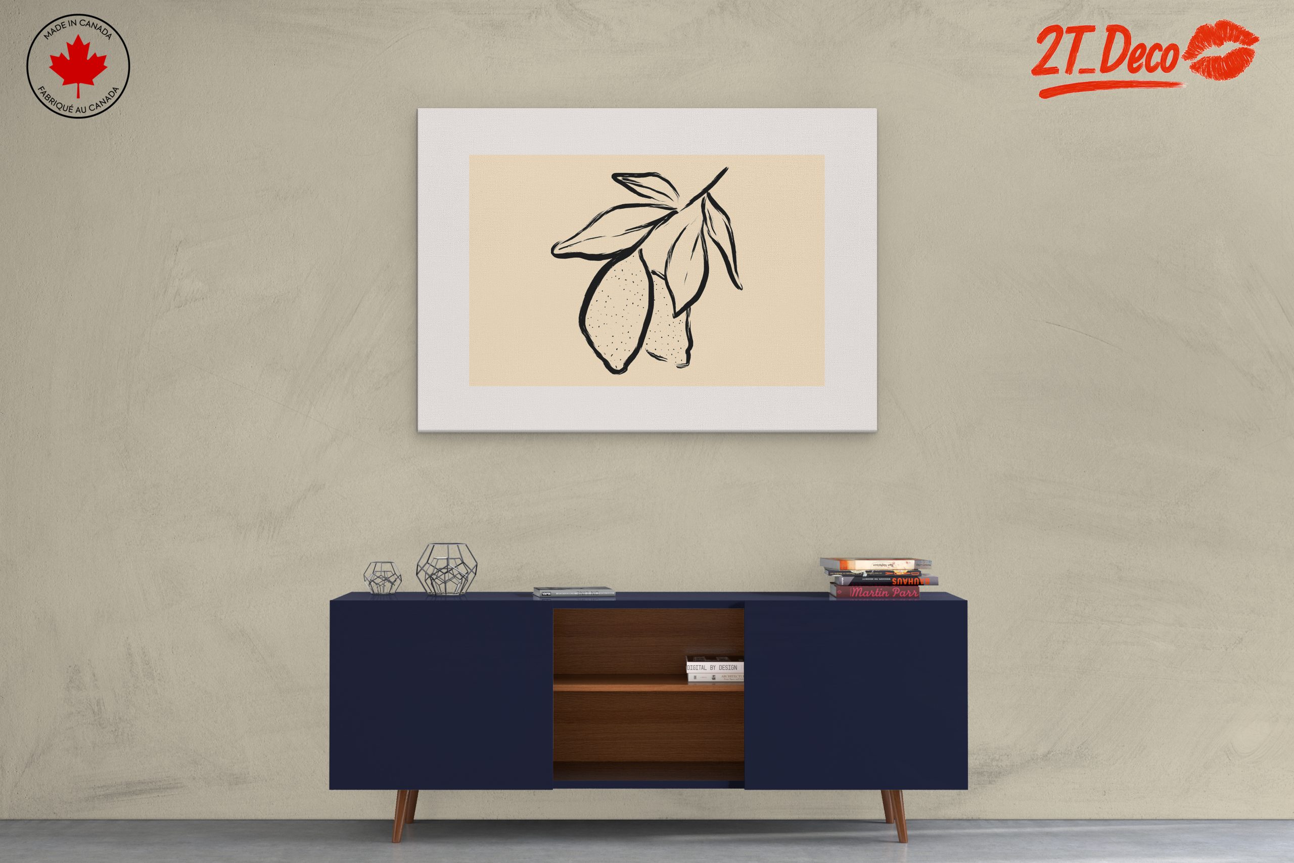 Stylized Lemon Botanical Art - Image 3