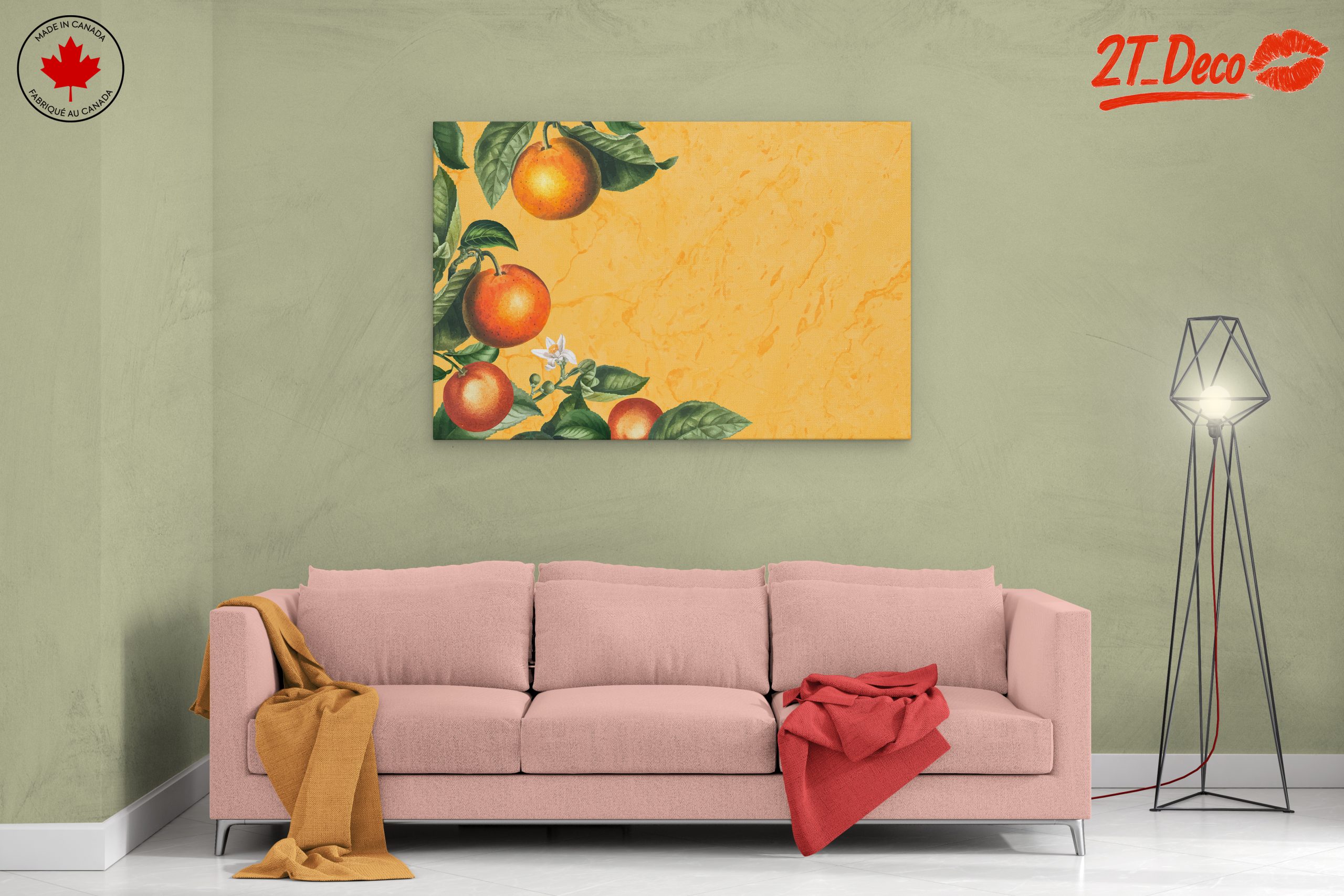 Vibrant Botanical Art of Oranges - Image 2