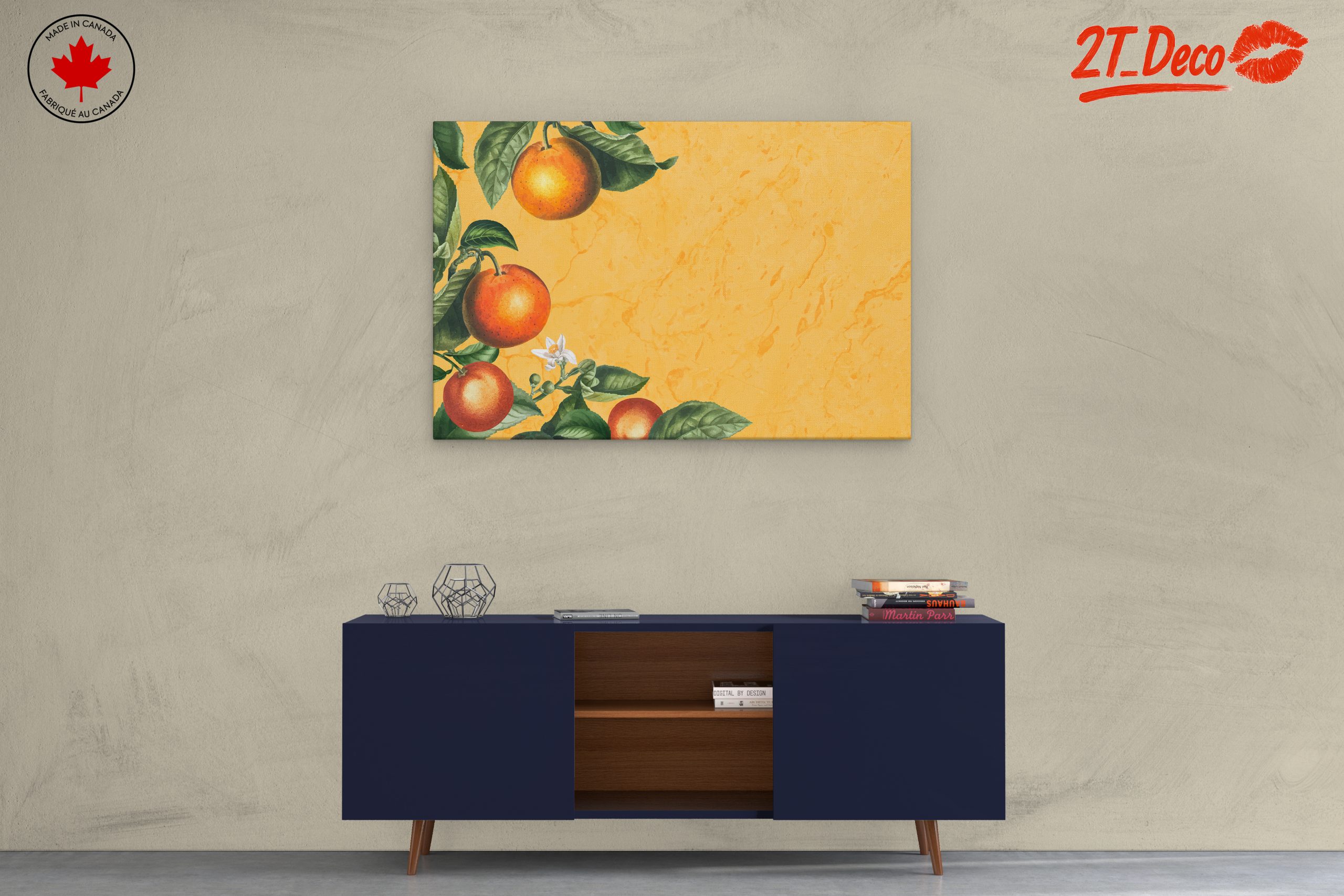Vibrant Botanical Art of Oranges - Image 3