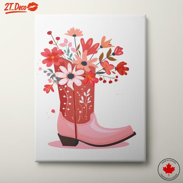 Vibrant Floral Arrangement in Cowboy Boot