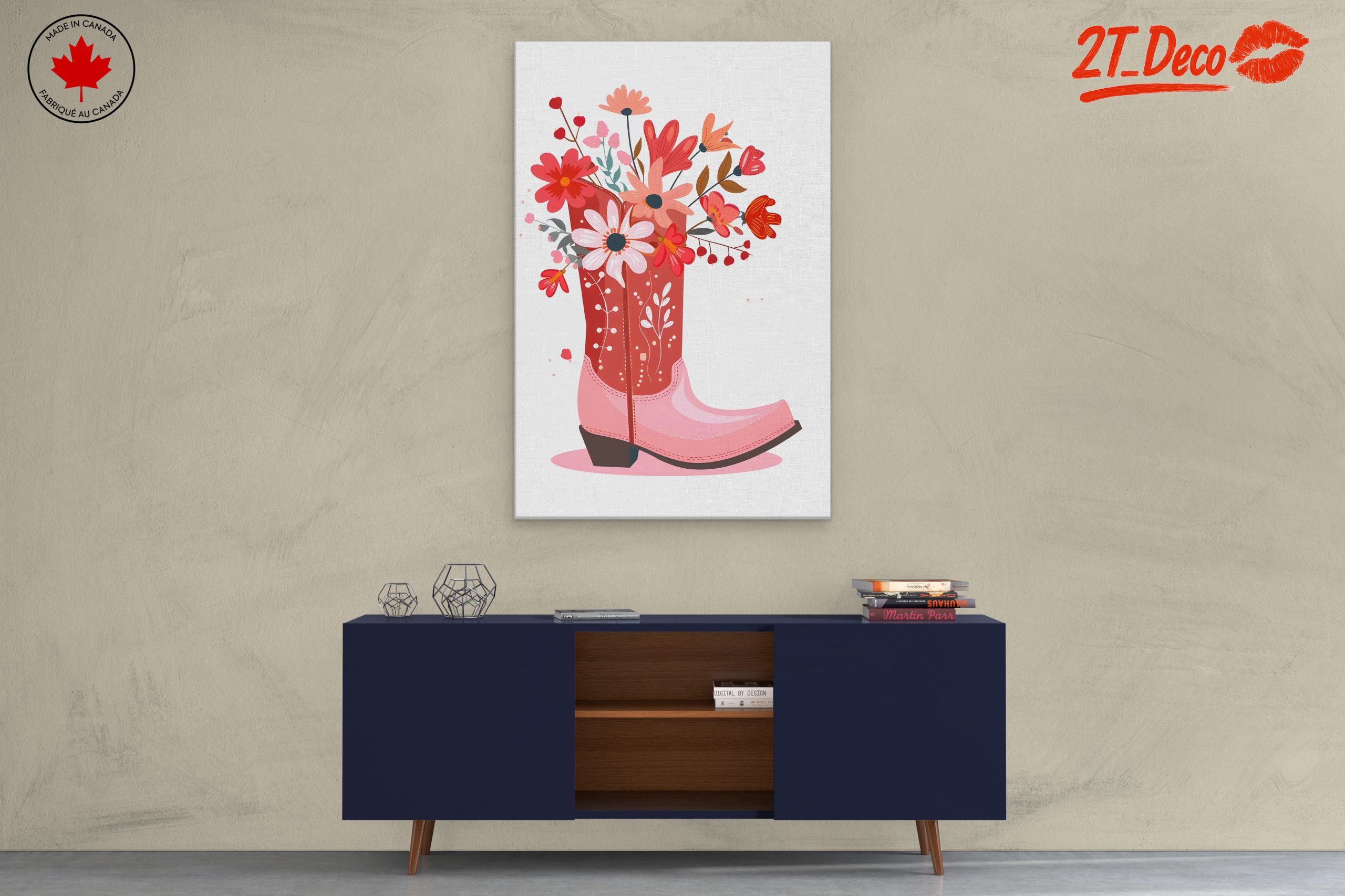 Vibrant Floral Arrangement in Cowboy Boot - Image 3