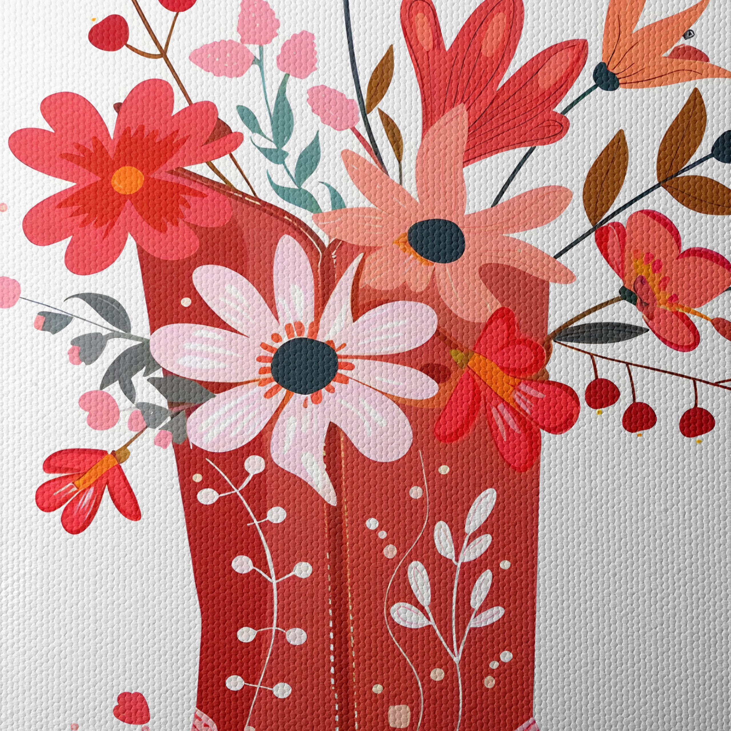 Vibrant Floral Arrangement in Cowboy Boot - Image 4