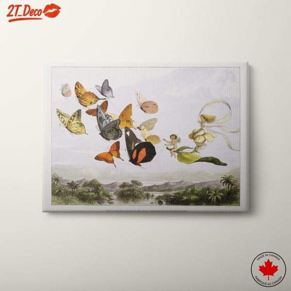 Whimsical Butterflies and Fairy Scene