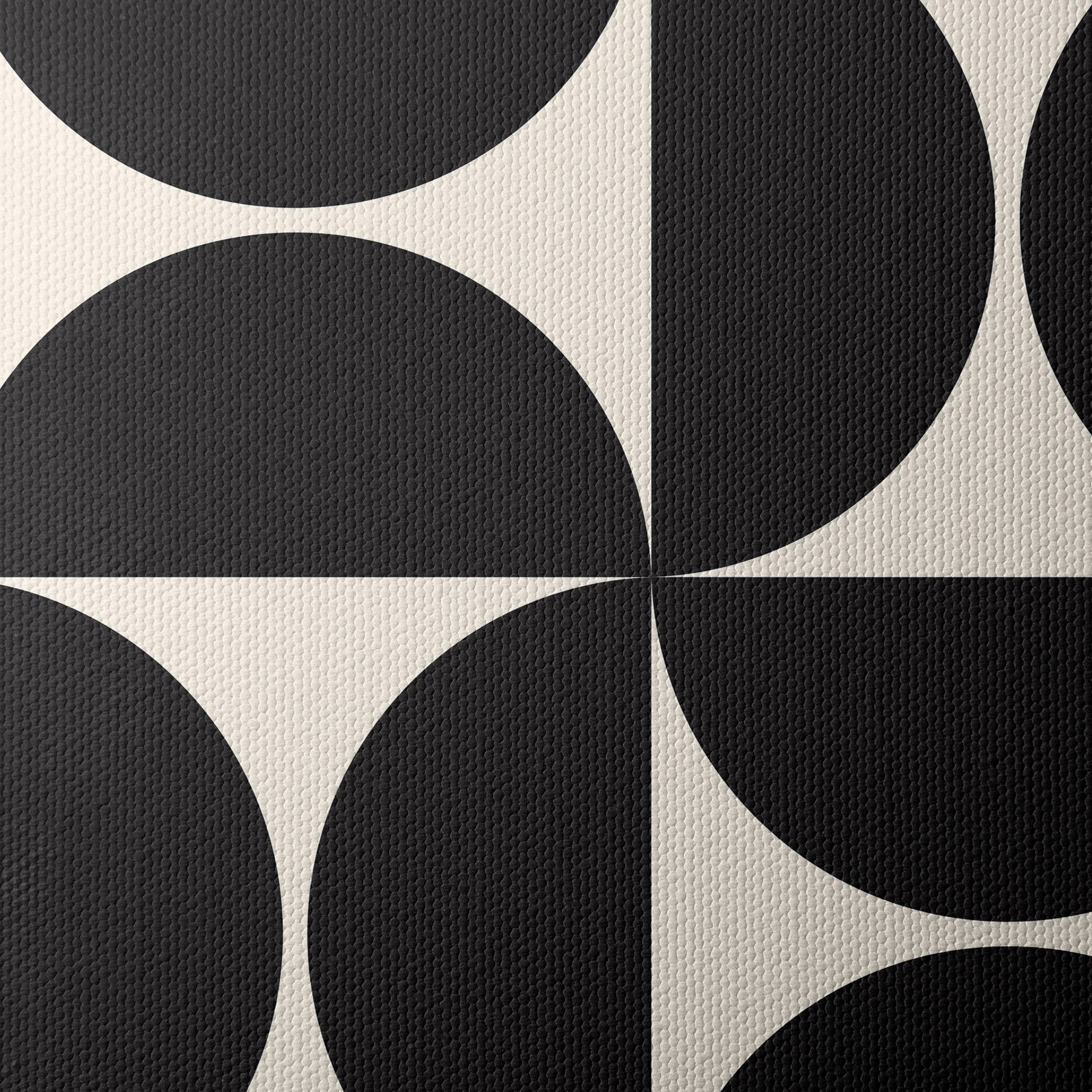 Geometric Abstract Black Shapes on Cream Background - Image 4