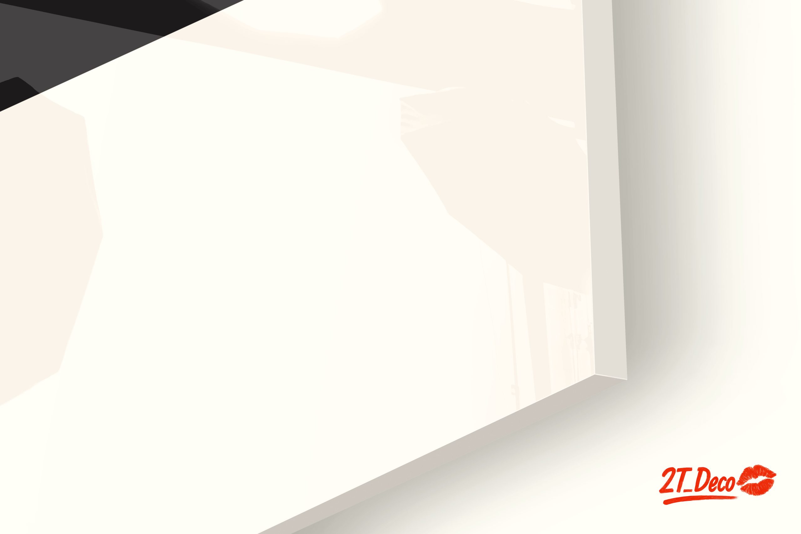 Geometric Abstract Black Shapes on Cream Background - Image 9