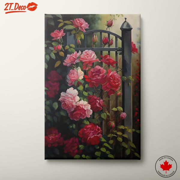 Vibrant Roses in a Garden Setting