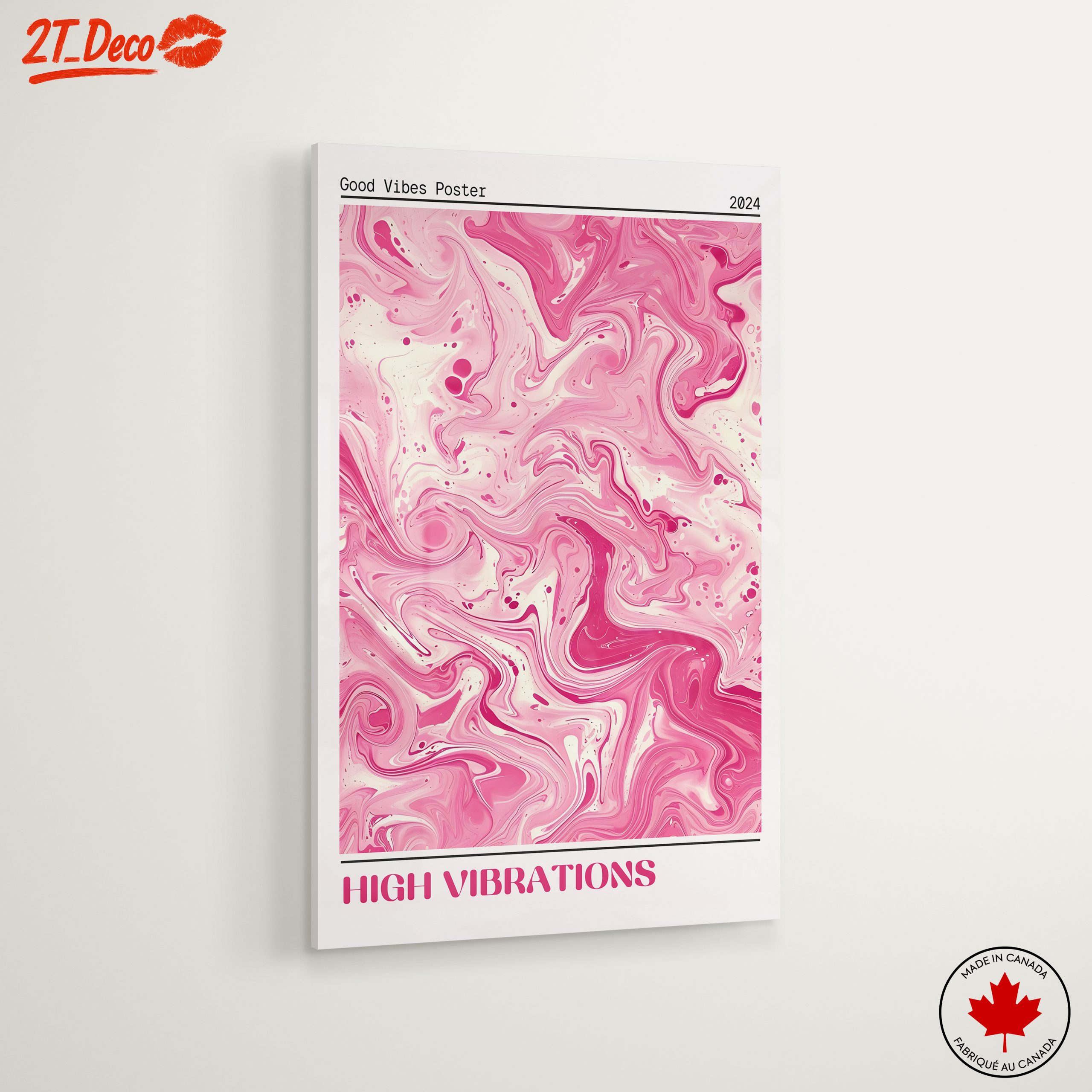 High Vibrations Good Vibes Typography Art - Image 6