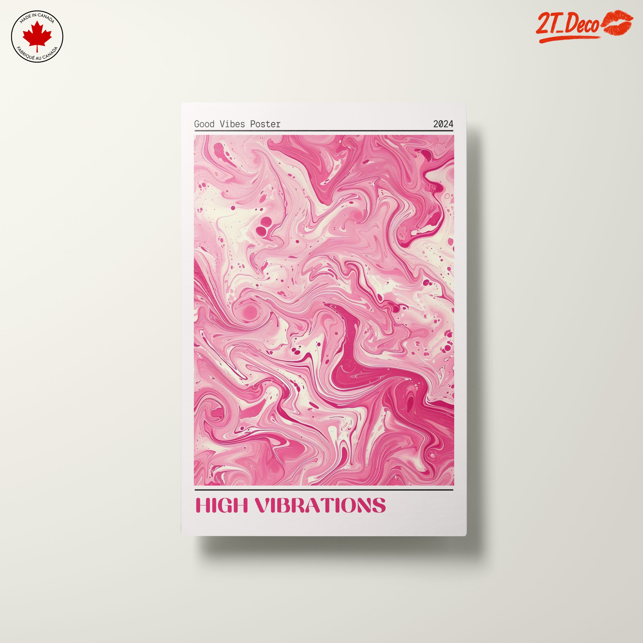 High Vibrations Good Vibes Typography Art - Image 10
