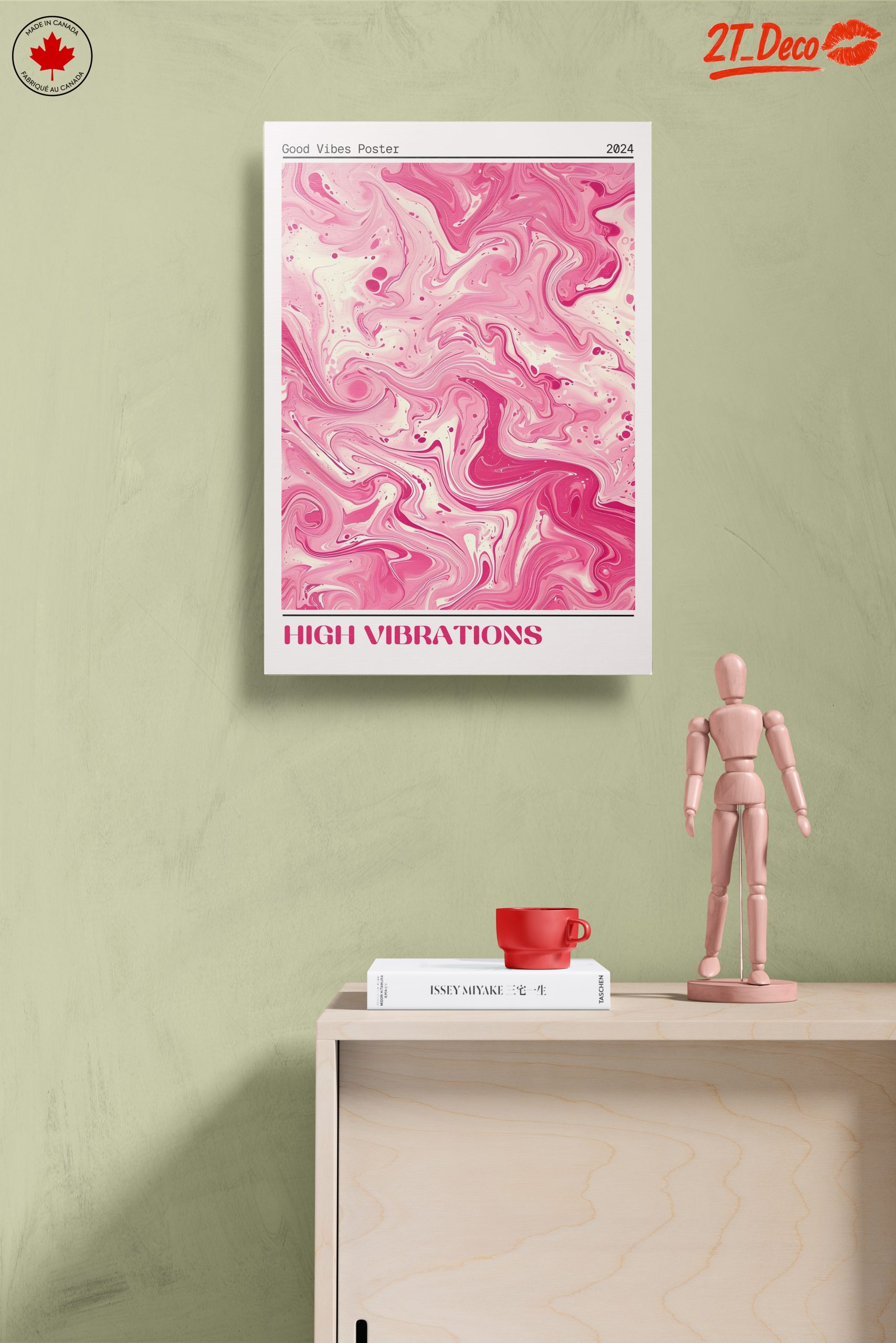 High Vibrations Good Vibes Typography Art - Image 14