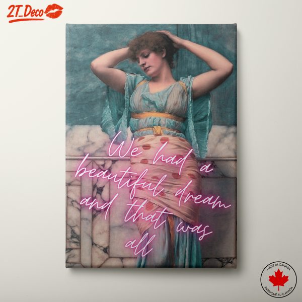 Stylized Contemporary Portrait with Dreamy Quote