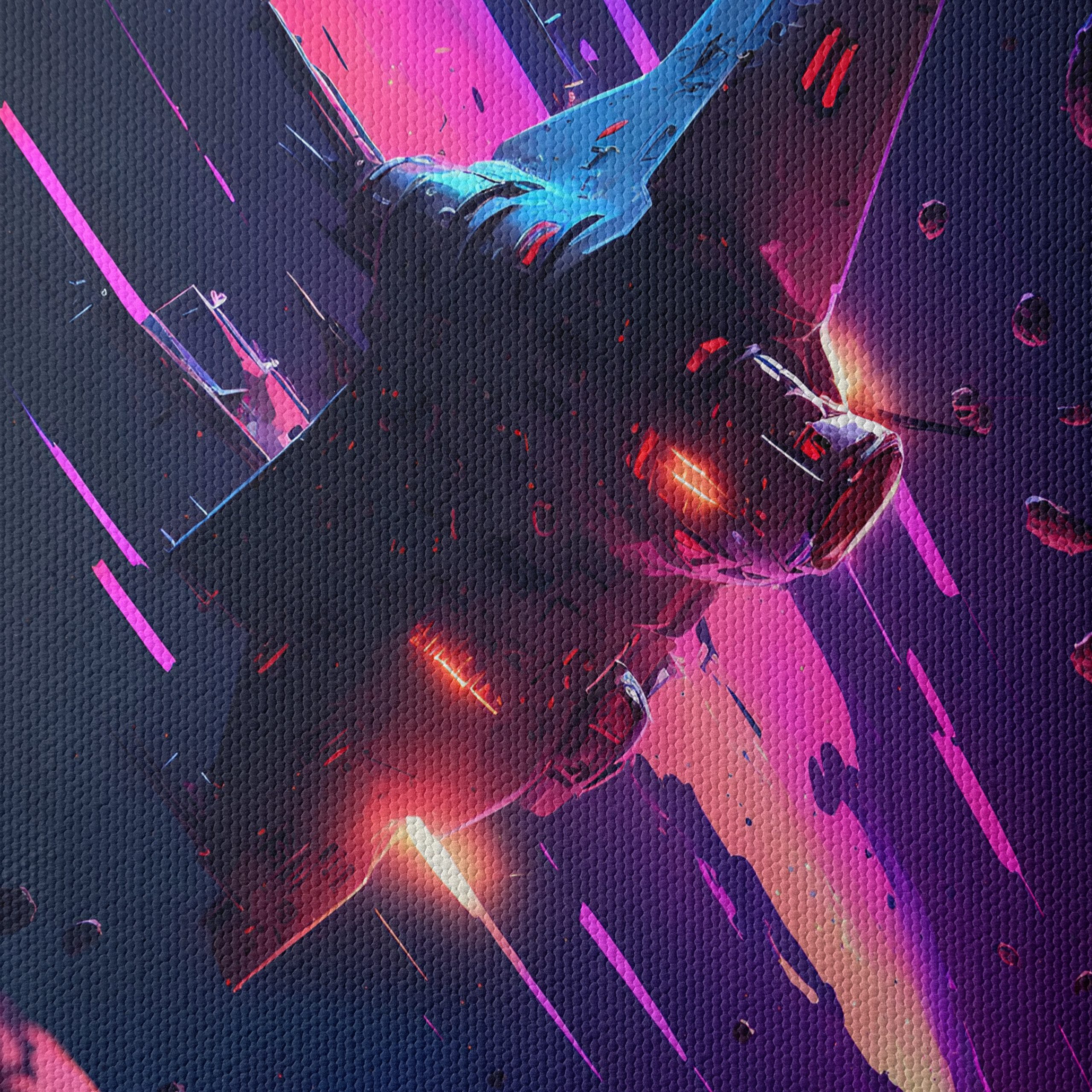 Stylized Futuristic Spacecraft in Cosmic Scene - Image 4