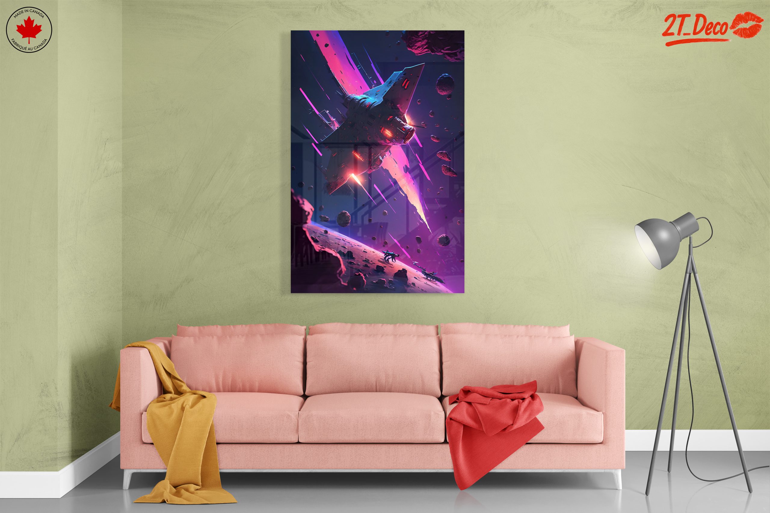 Stylized Futuristic Spacecraft in Cosmic Scene - Image 7