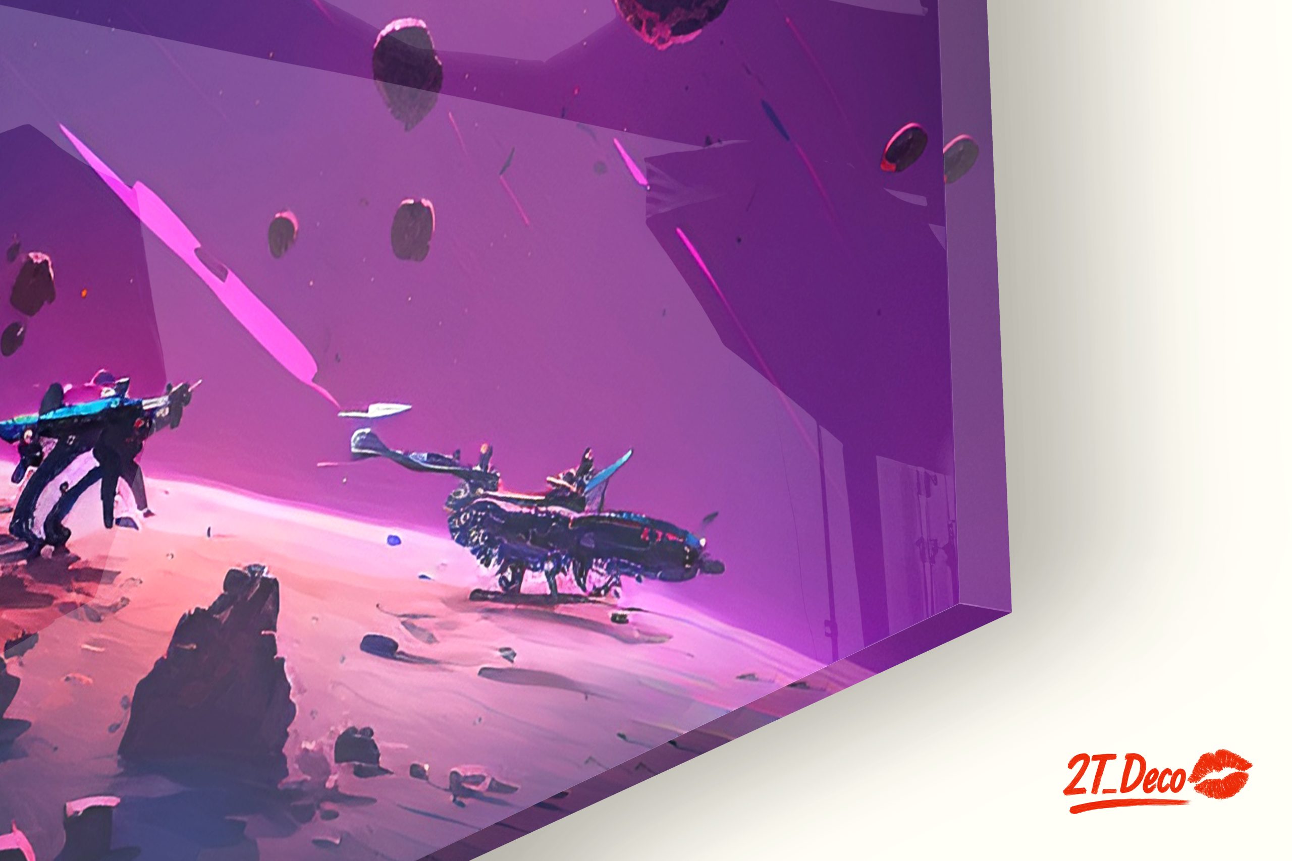 Stylized Futuristic Spacecraft in Cosmic Scene - Image 9
