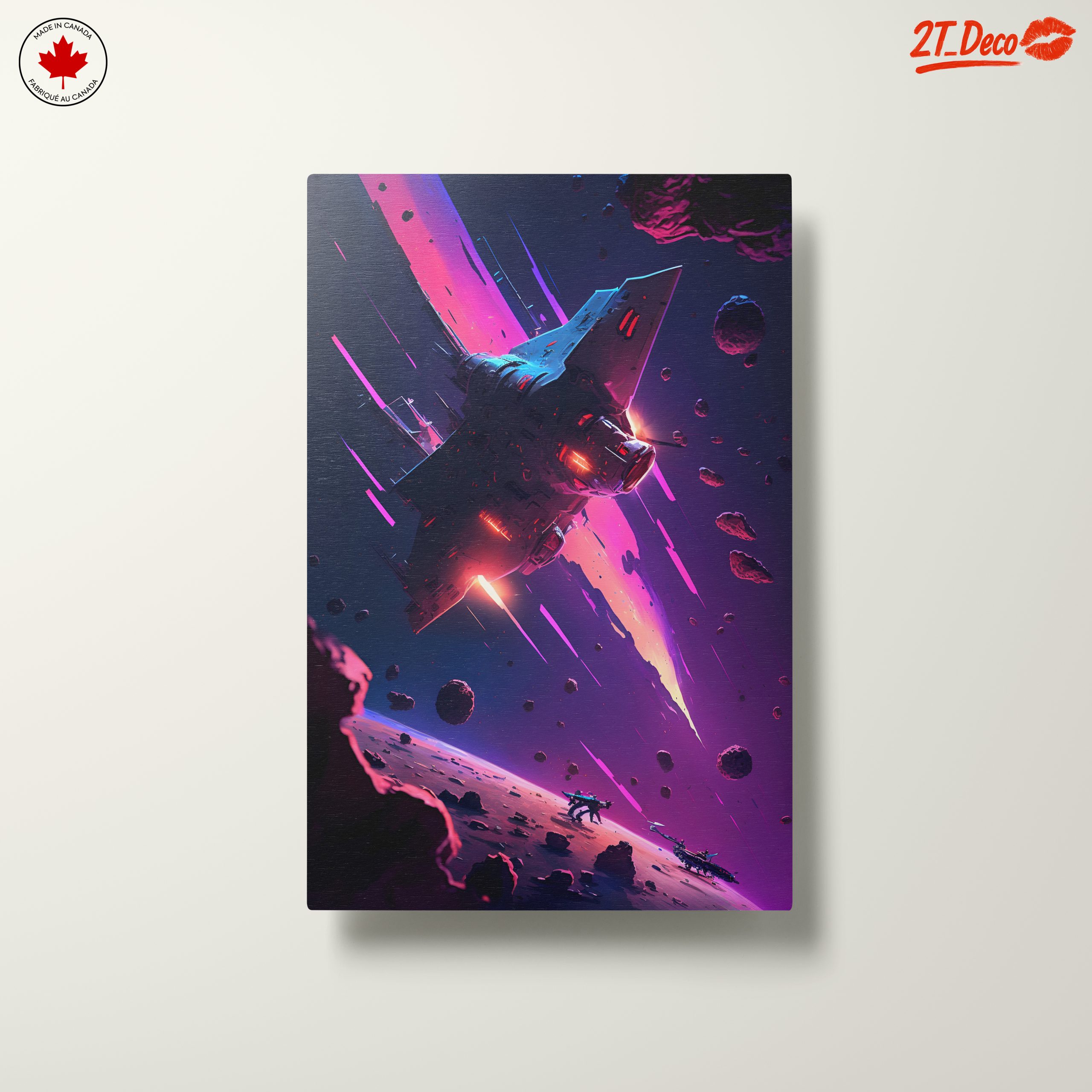 Stylized Futuristic Spacecraft in Cosmic Scene - Image 10