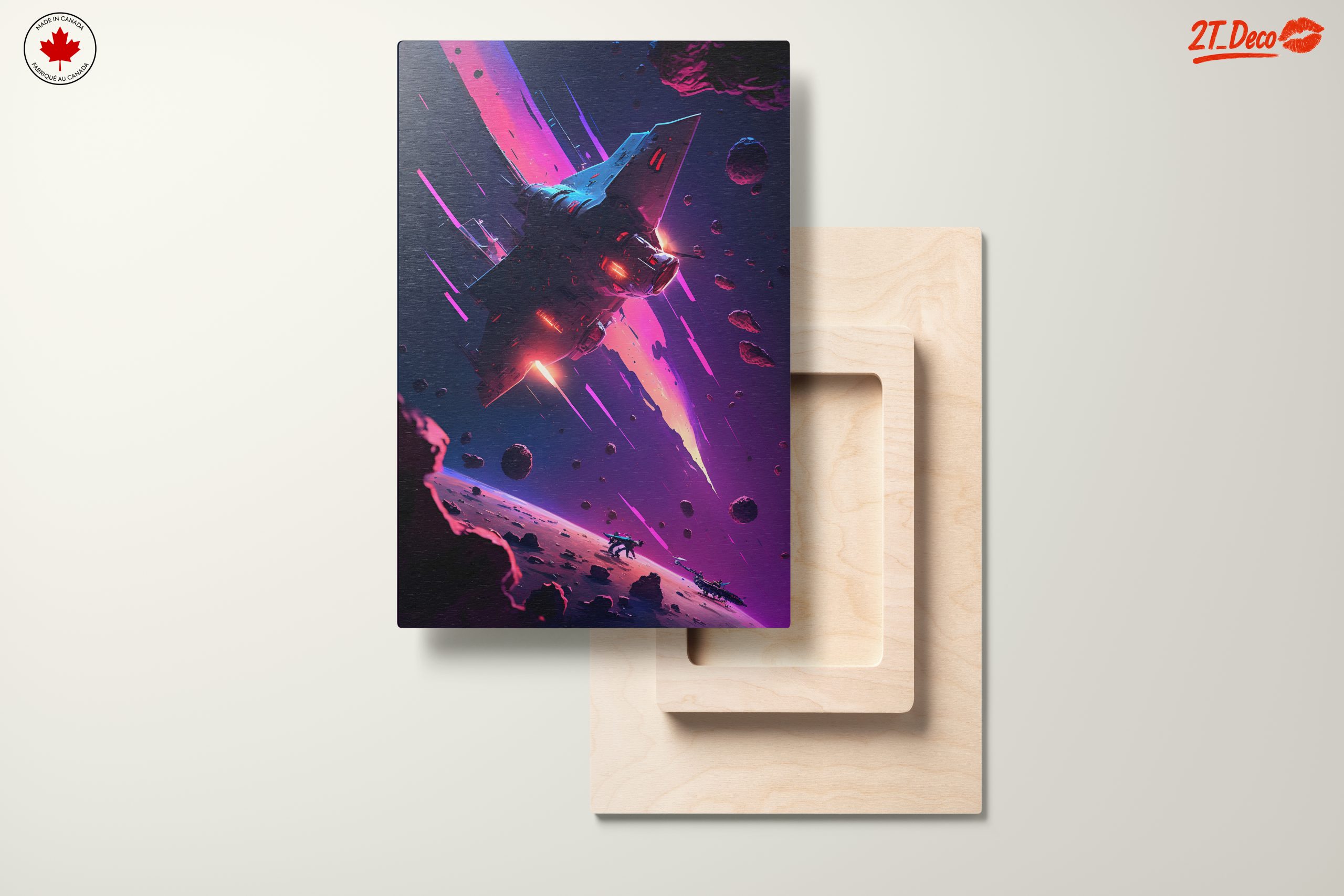 Stylized Futuristic Spacecraft in Cosmic Scene - Image 11