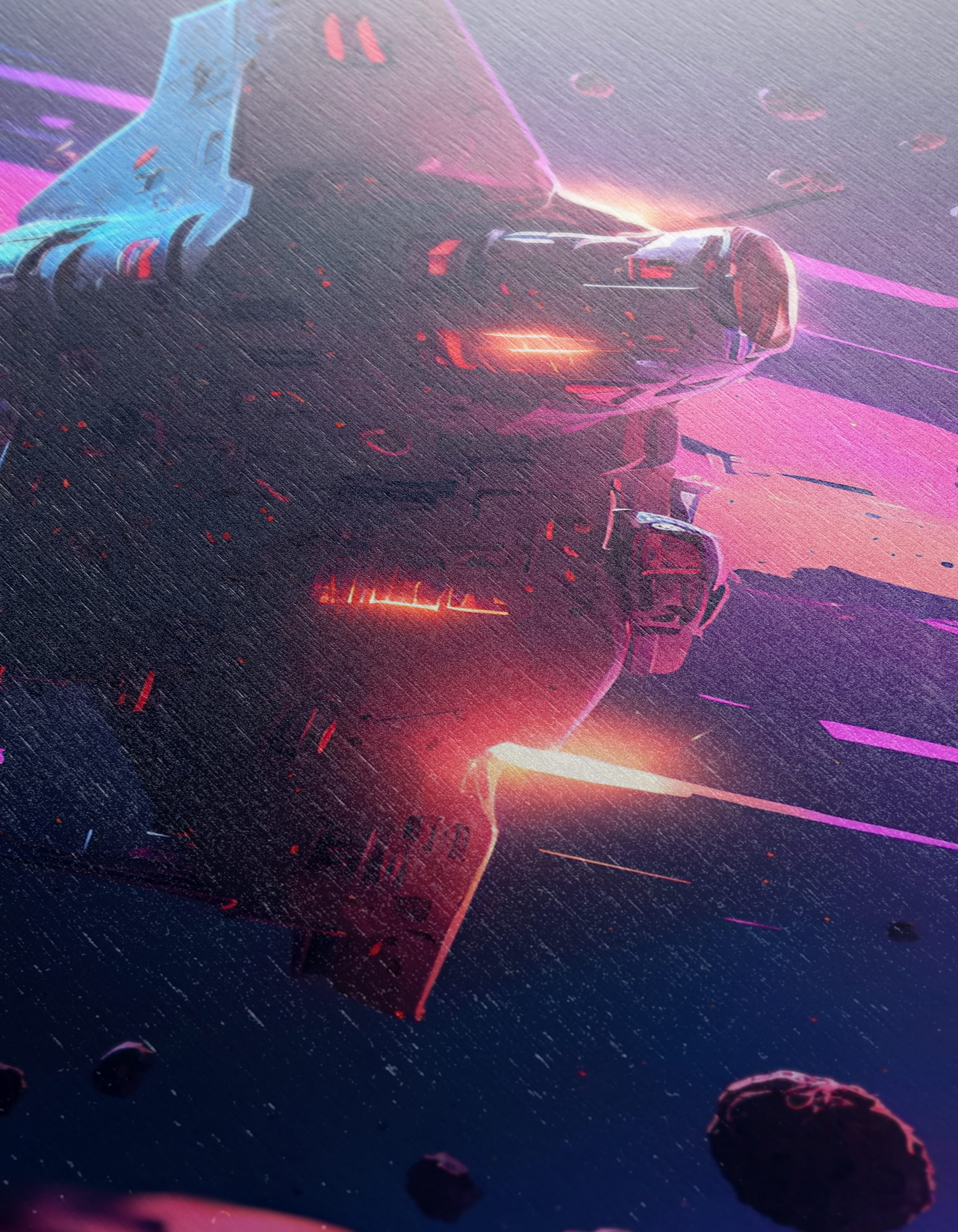 Stylized Futuristic Spacecraft in Cosmic Scene - Image 12