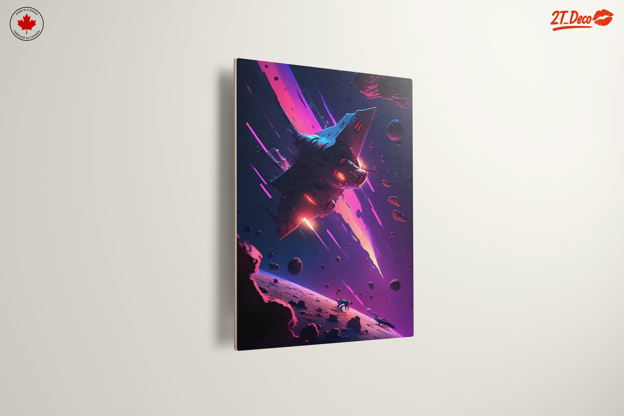 Stylized Futuristic Spacecraft in Cosmic Scene - Image 13